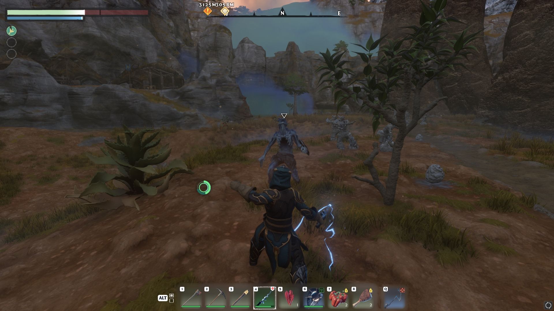 Dodging after staggering the enemy