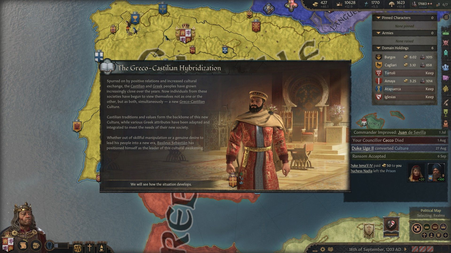 a spanish byzantine emperor creates the greco-castilian culture in crusader kings 3