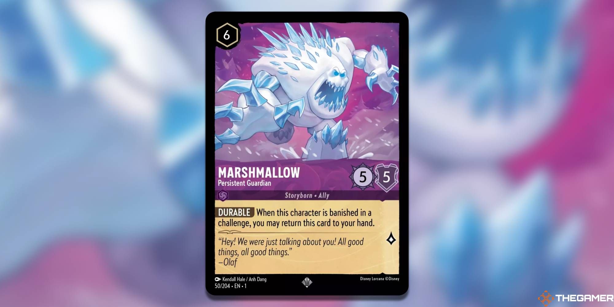 Marshmallow - Persistent Guardian card over a blurred background.