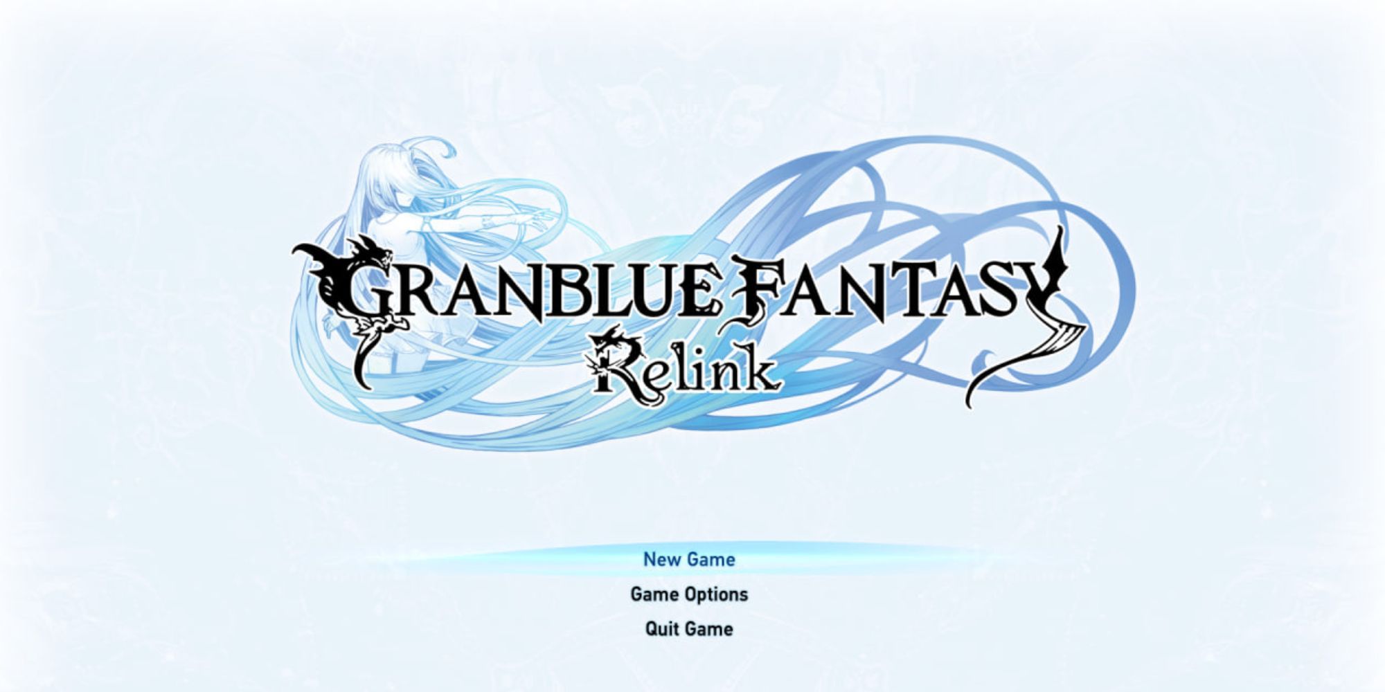 Granblue Fantasy Relink start menu screen