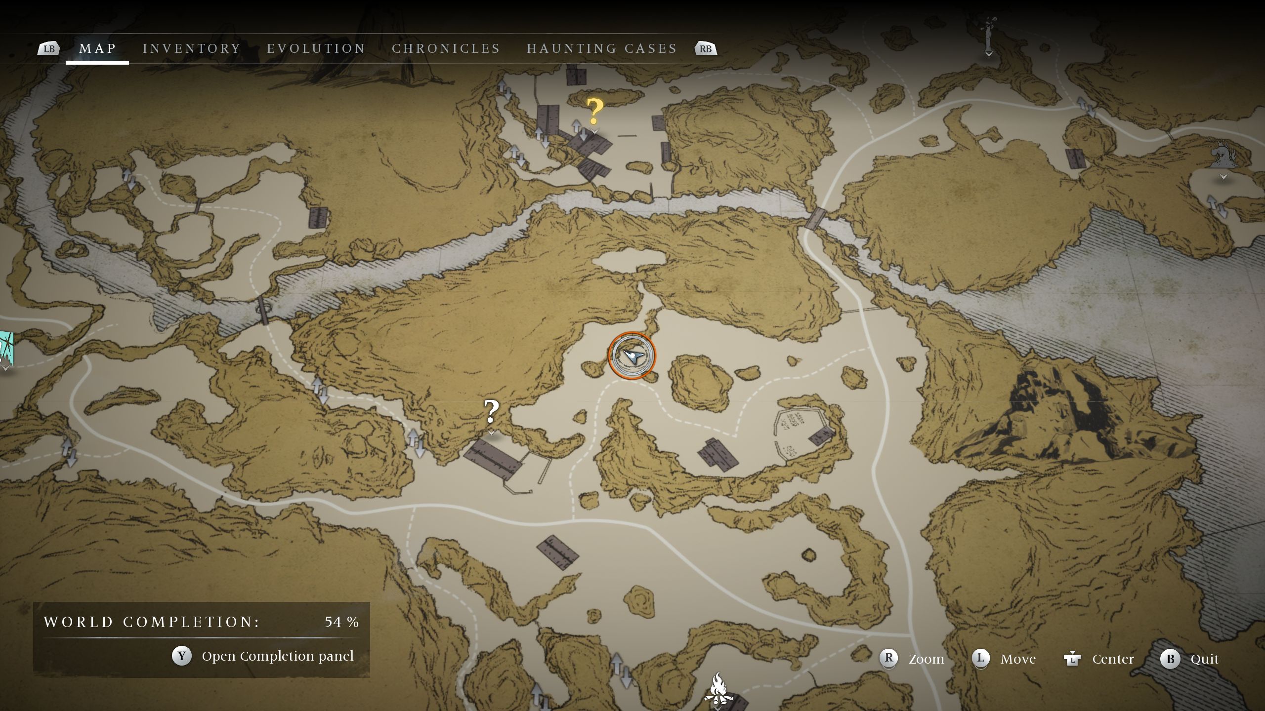 A circle on the map showing the location of the Shepherd 2 - Banishers Ghosts of New Eden