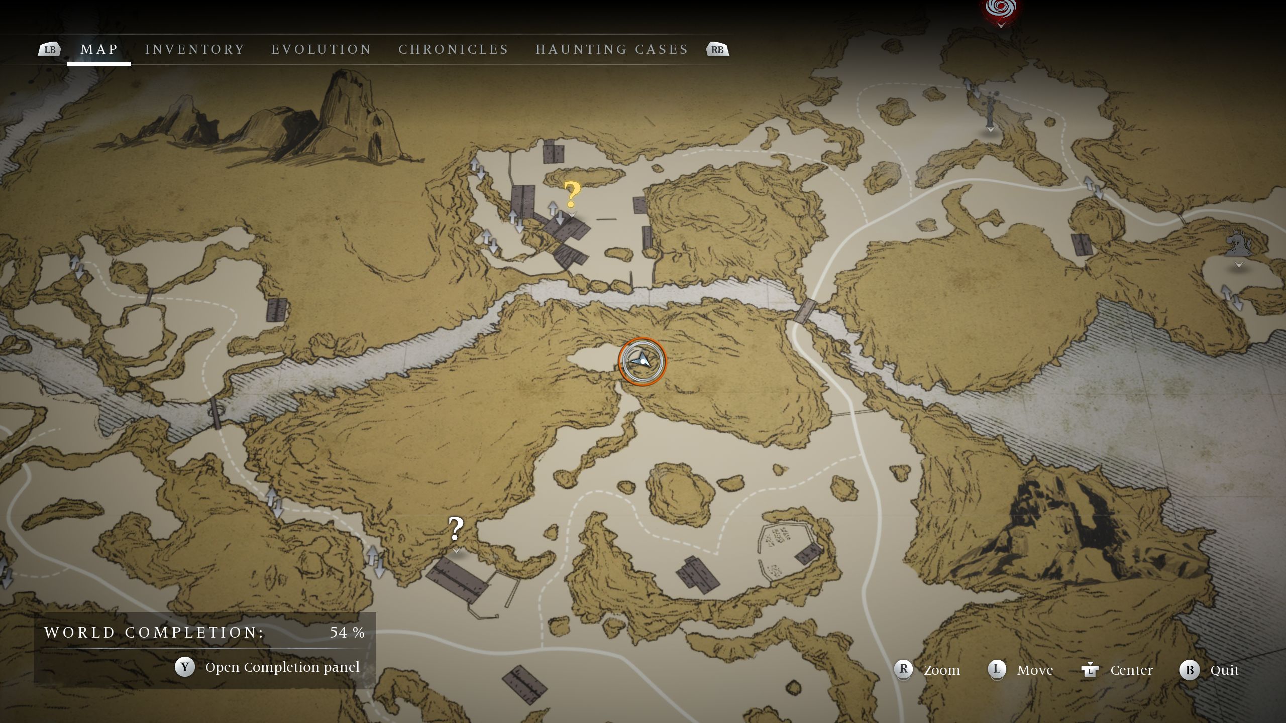 A circle on the map showing the location of the Shepherd 3 - Banishers Ghosts of New Eden