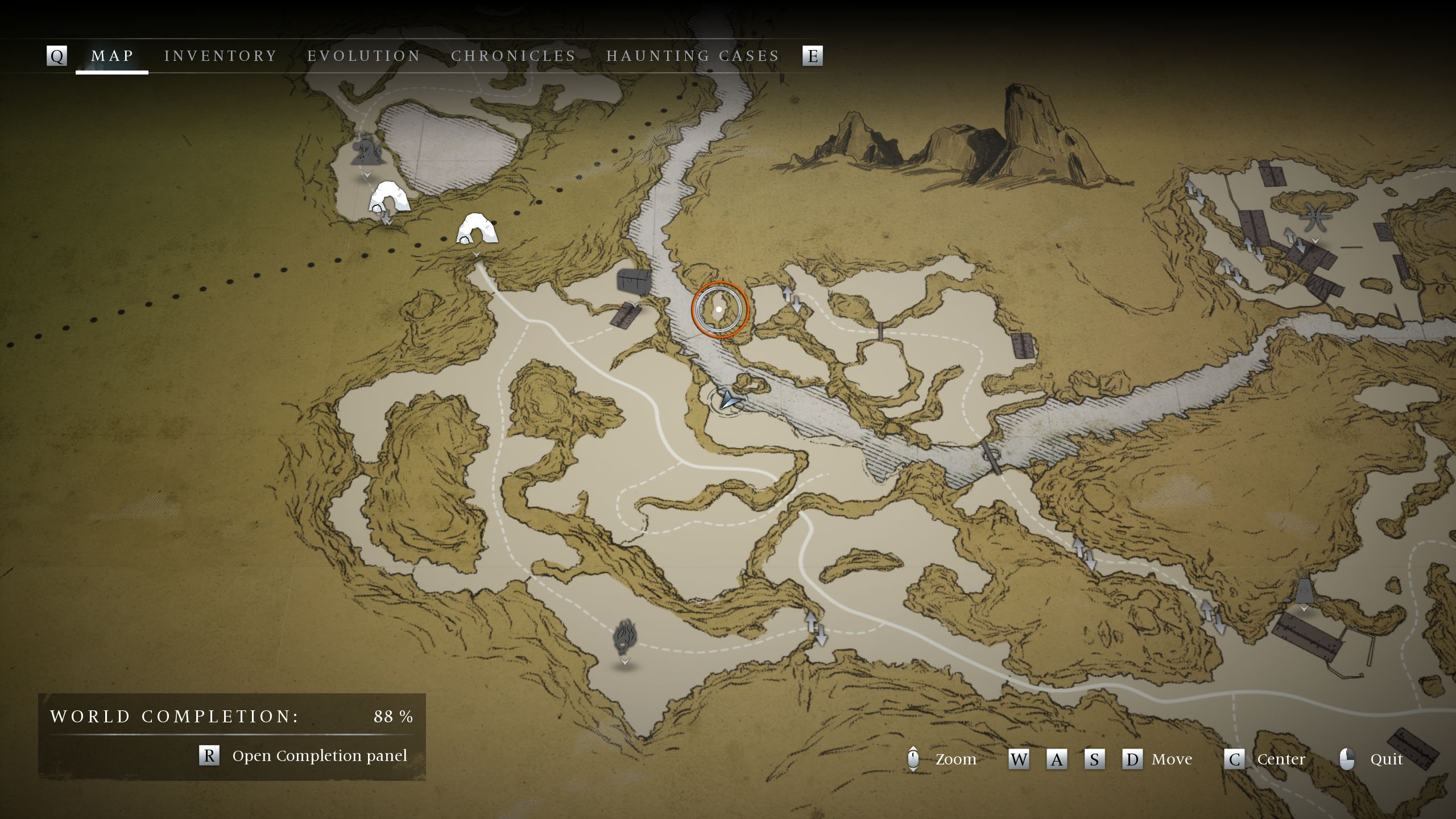 A circle on the map showing the location to the key for the Iris Constance's Package - Banishers Ghosts of New Eden