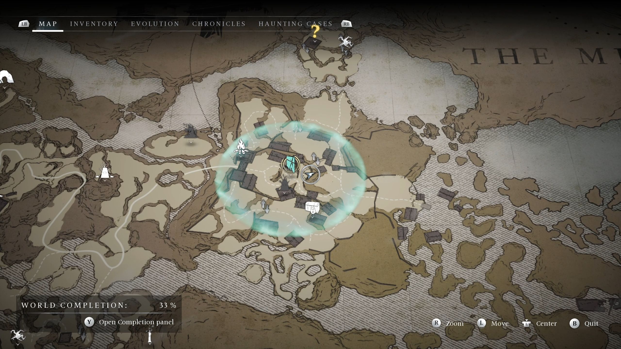 A map picture showing the Mire Marshes region - Banishers Ghosts of New Eden