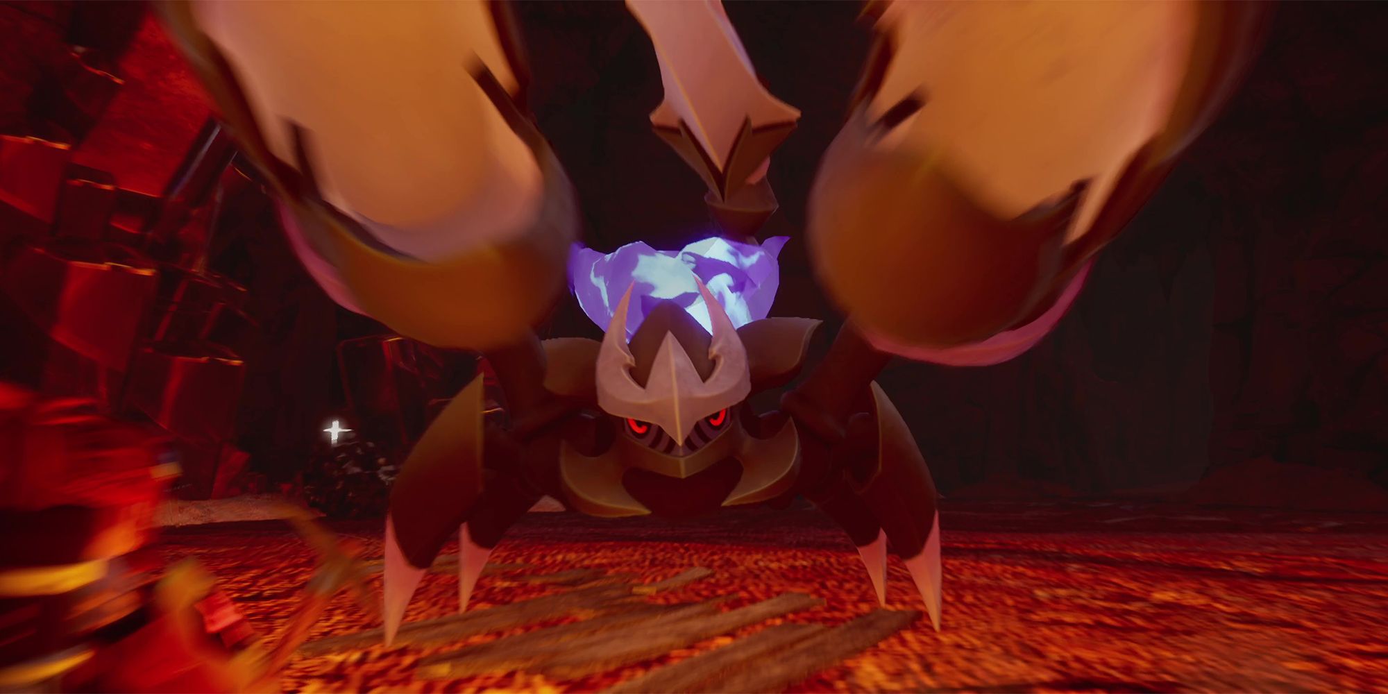 A picture of Palword showing Alpha Boss Menasting attacking the player