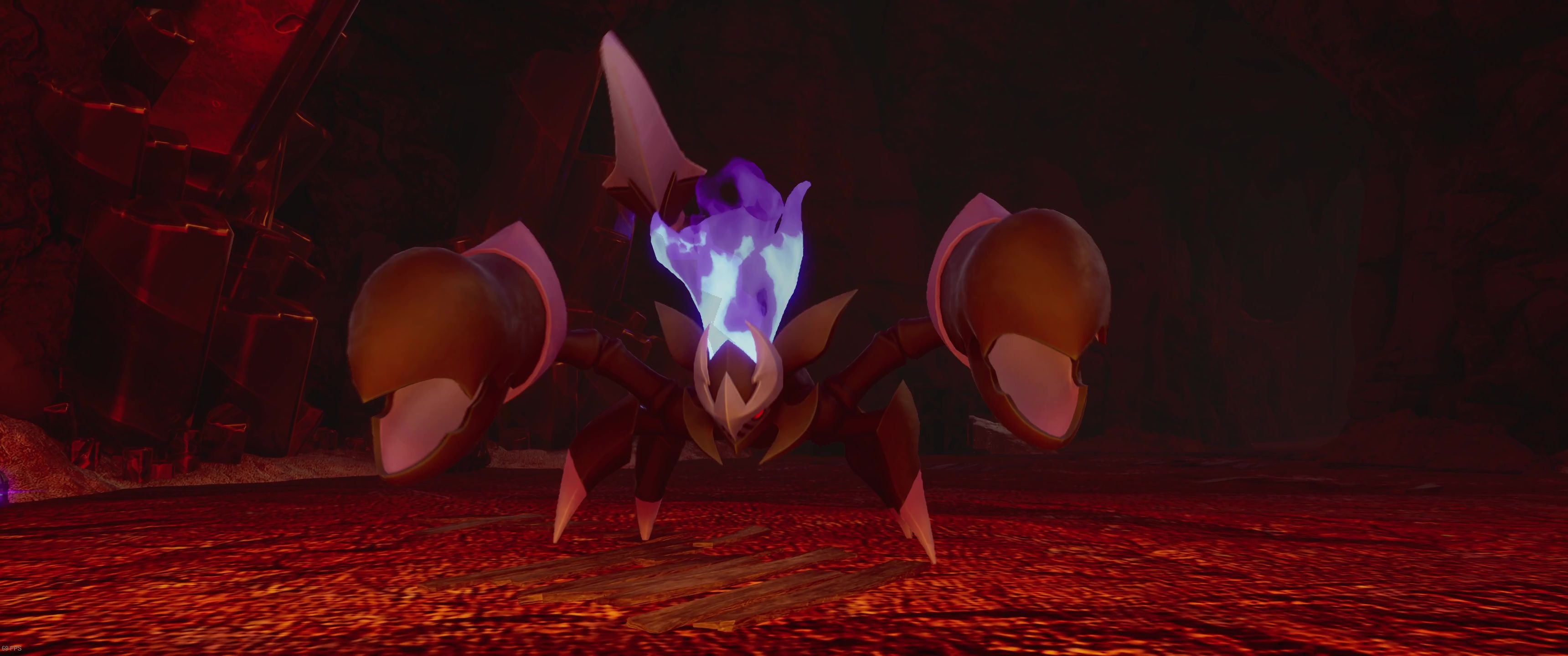 A picture of Palword showing Alpha Boss Menasting charging up for an attack.