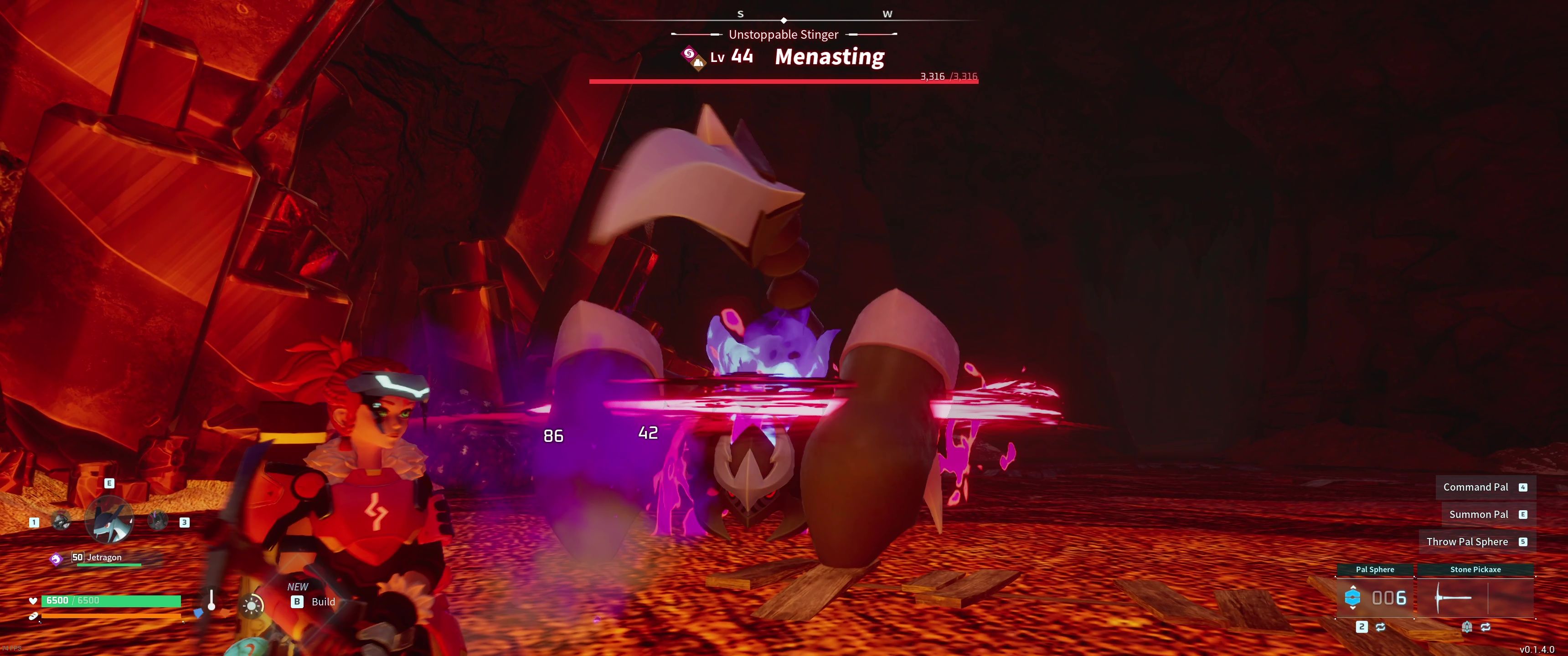A picture of Palword showing Alpha Boss Menasting using Shadow Burst.-1