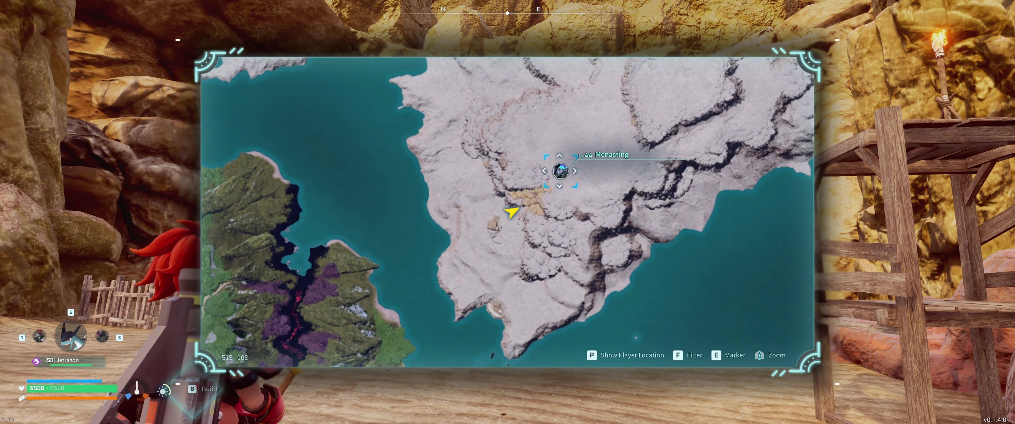 A picture of Palword showing the location of Alpha Boss Menasting.-1