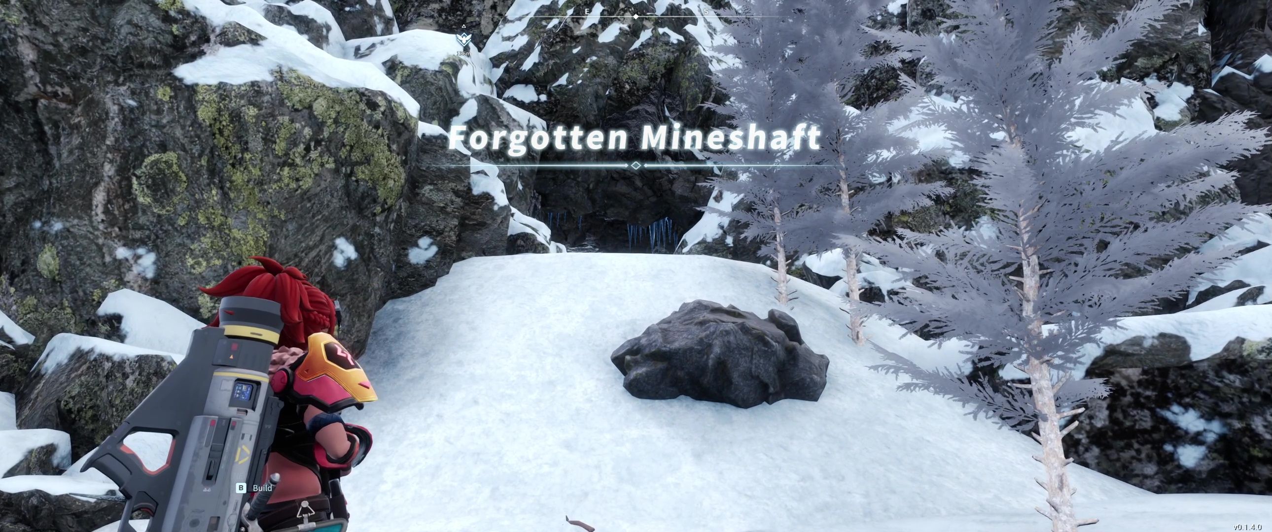 A picture of Palworld showing Alpha Boss Ice Kingpaca's Forgotten Mineshaft.