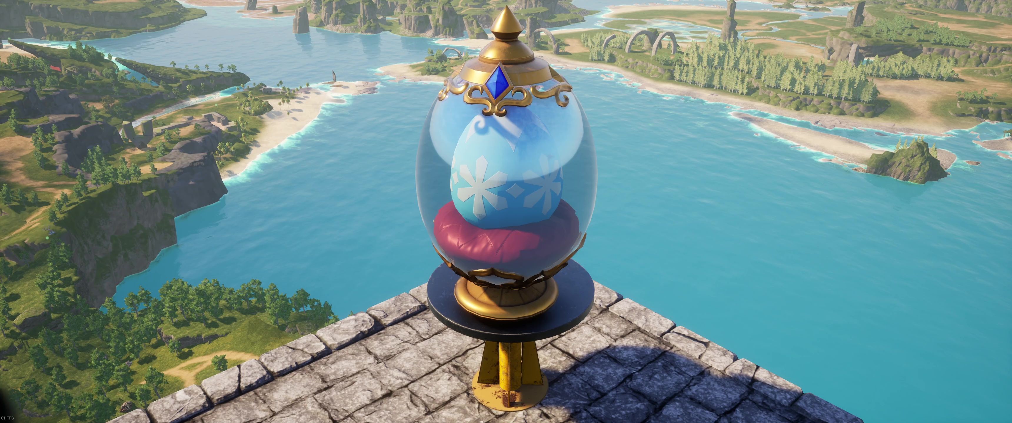 A picture of Palworld showing an incubator with a Frozen Egg in it.