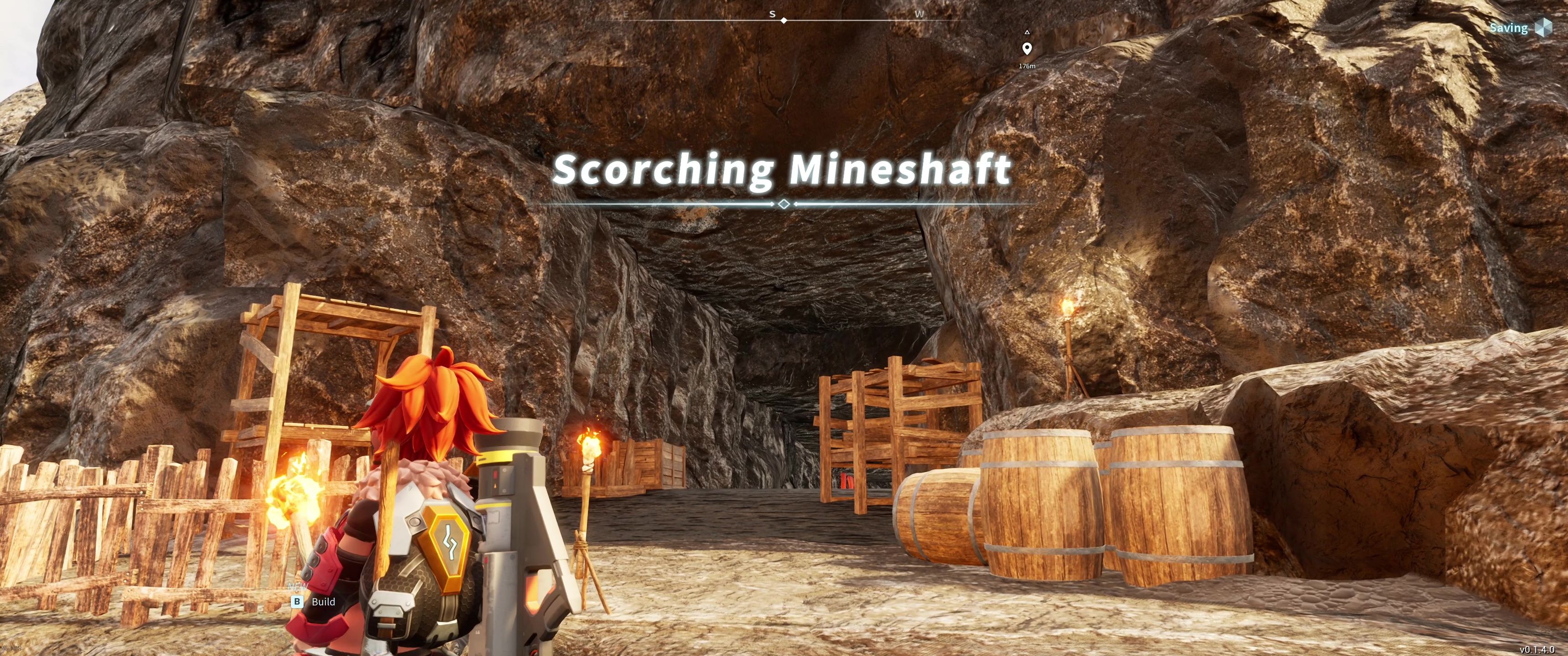 A picture of Palworld showing the Scorching Mineshaft.