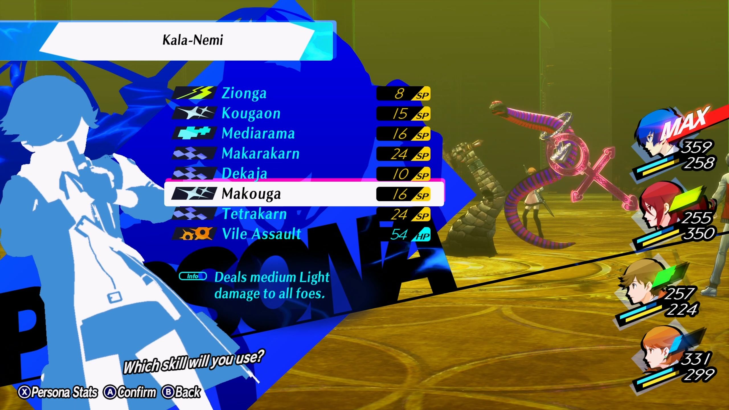 A picture of Persona 3 Reload showing Ken during the Cruel Greatsword fight.