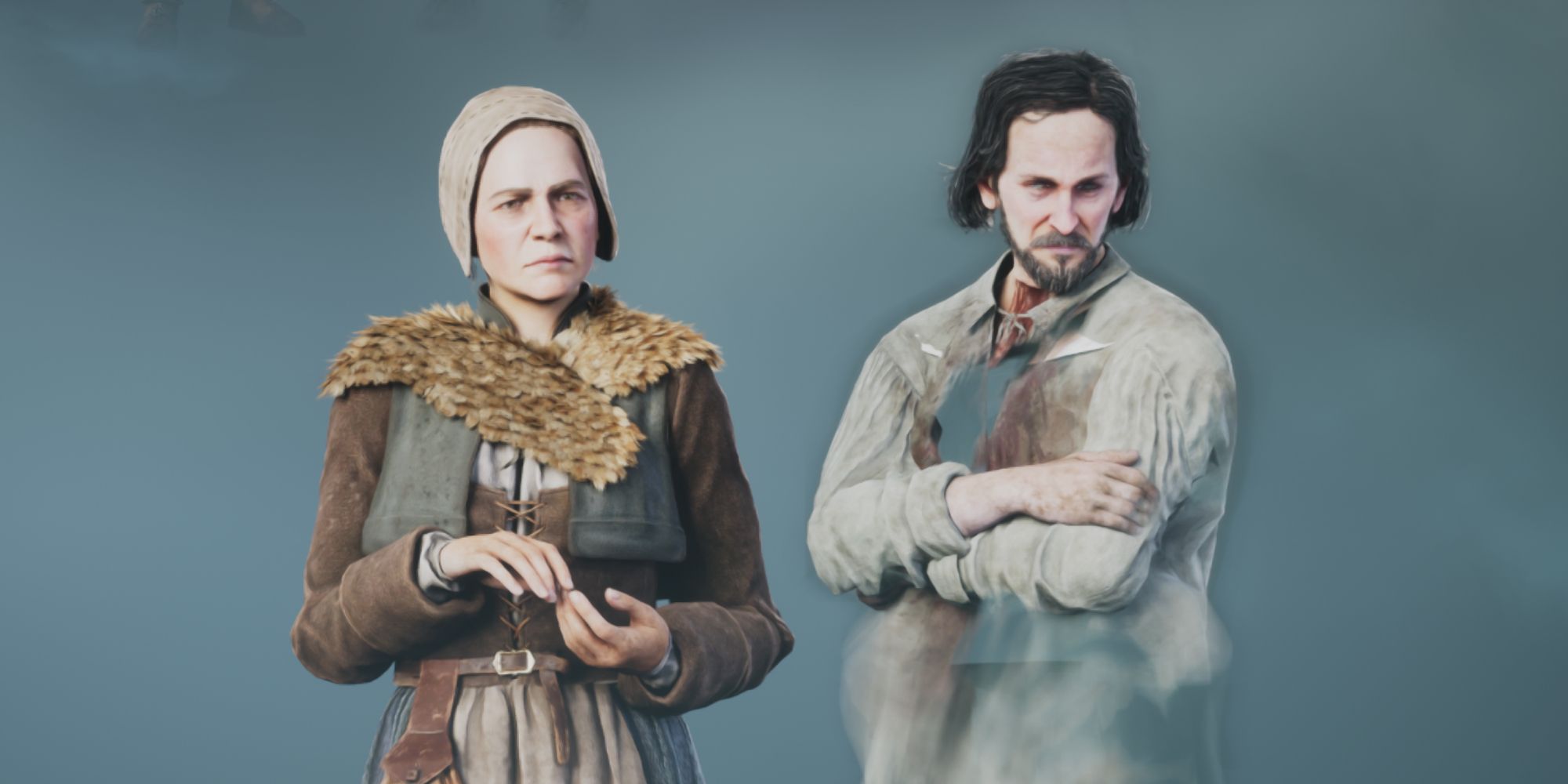 A picture of Prudence and Thomas ghost - Banishers Ghosts of New Eden