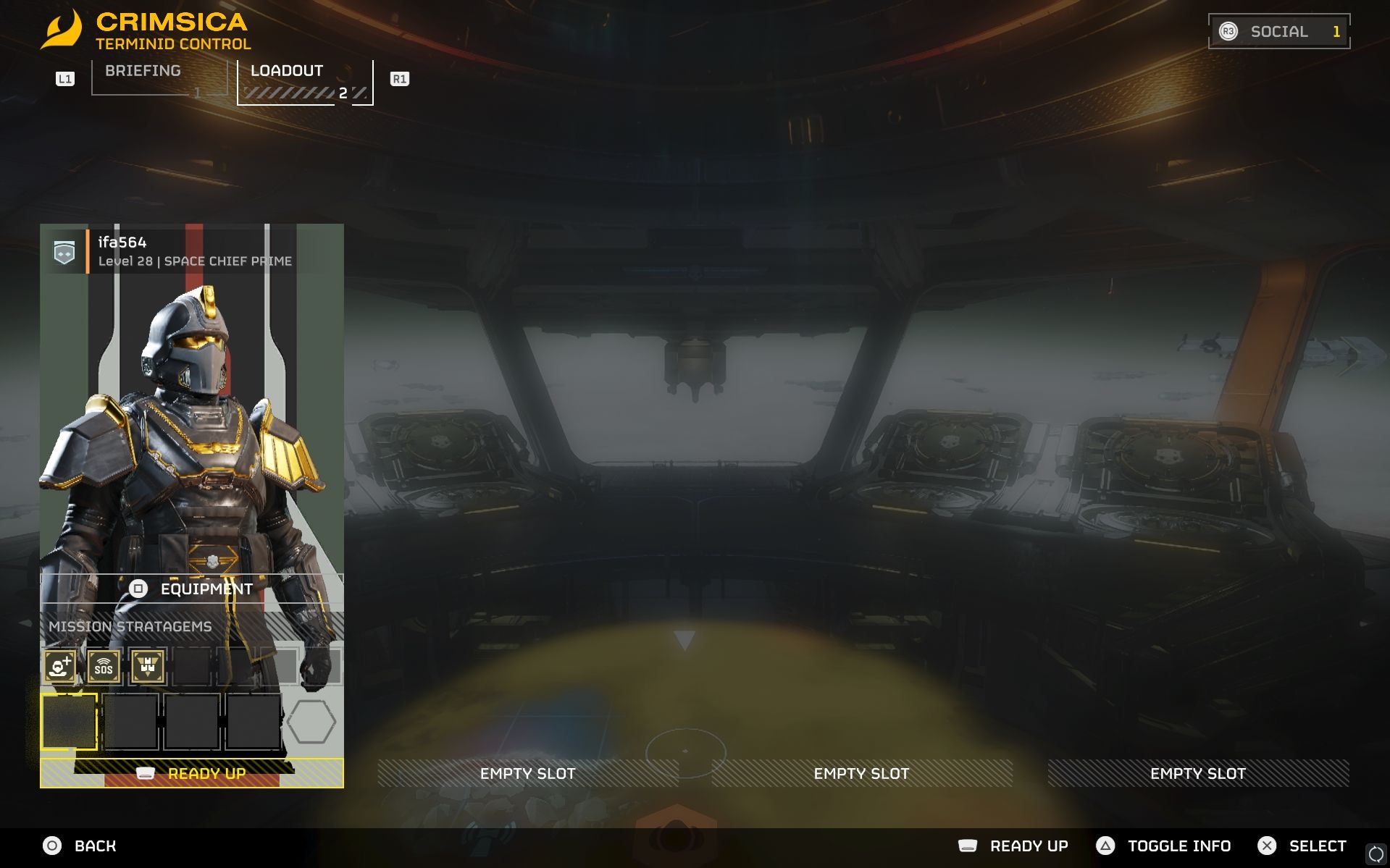 A player going solo in Crimsica Terminid Control mission in Helldivers 2