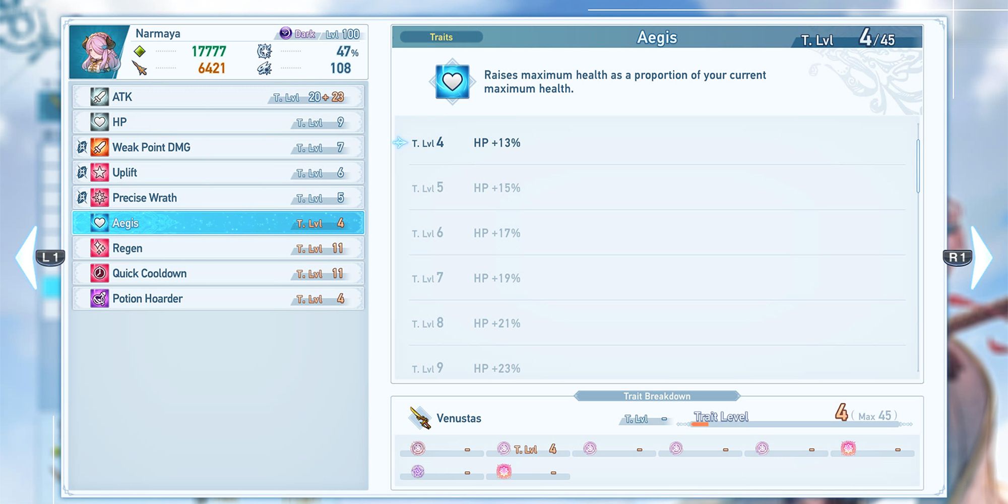 aegis sigil stats description