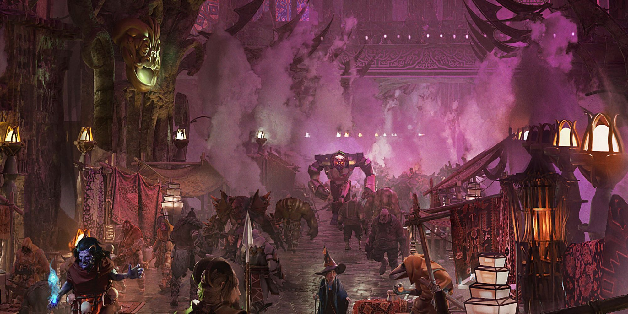 A crowded marketplace from Dungeons And Dragons
