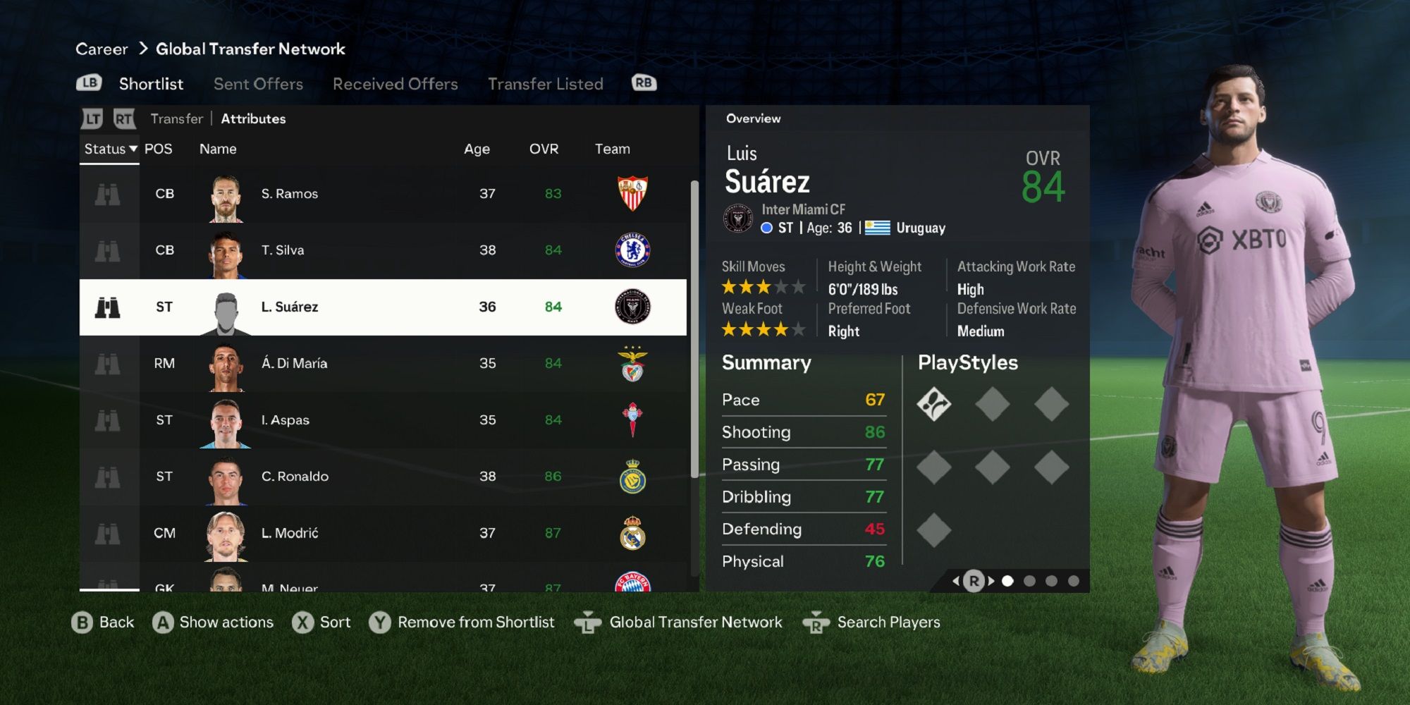 An image of Luis Suarez in EA Sports FC 24