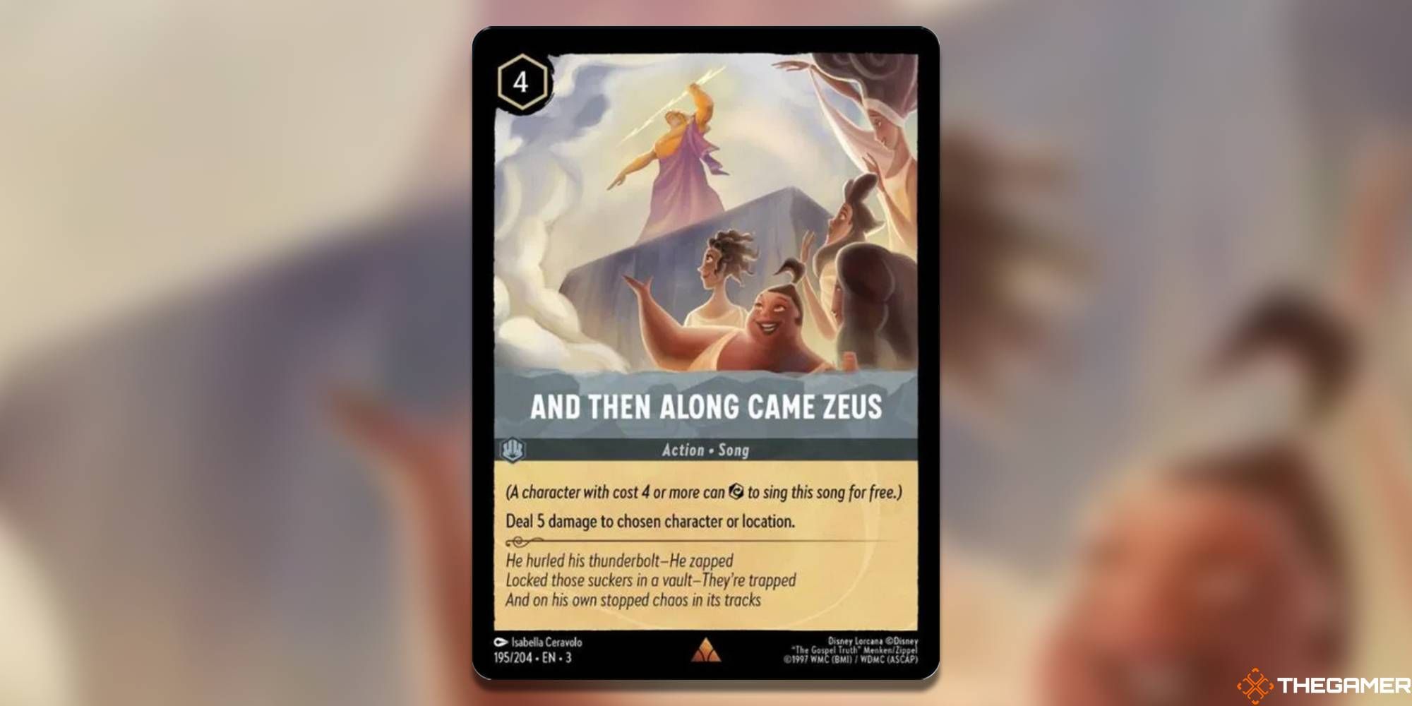 And Then Along Came Zeus Lorcana Card
