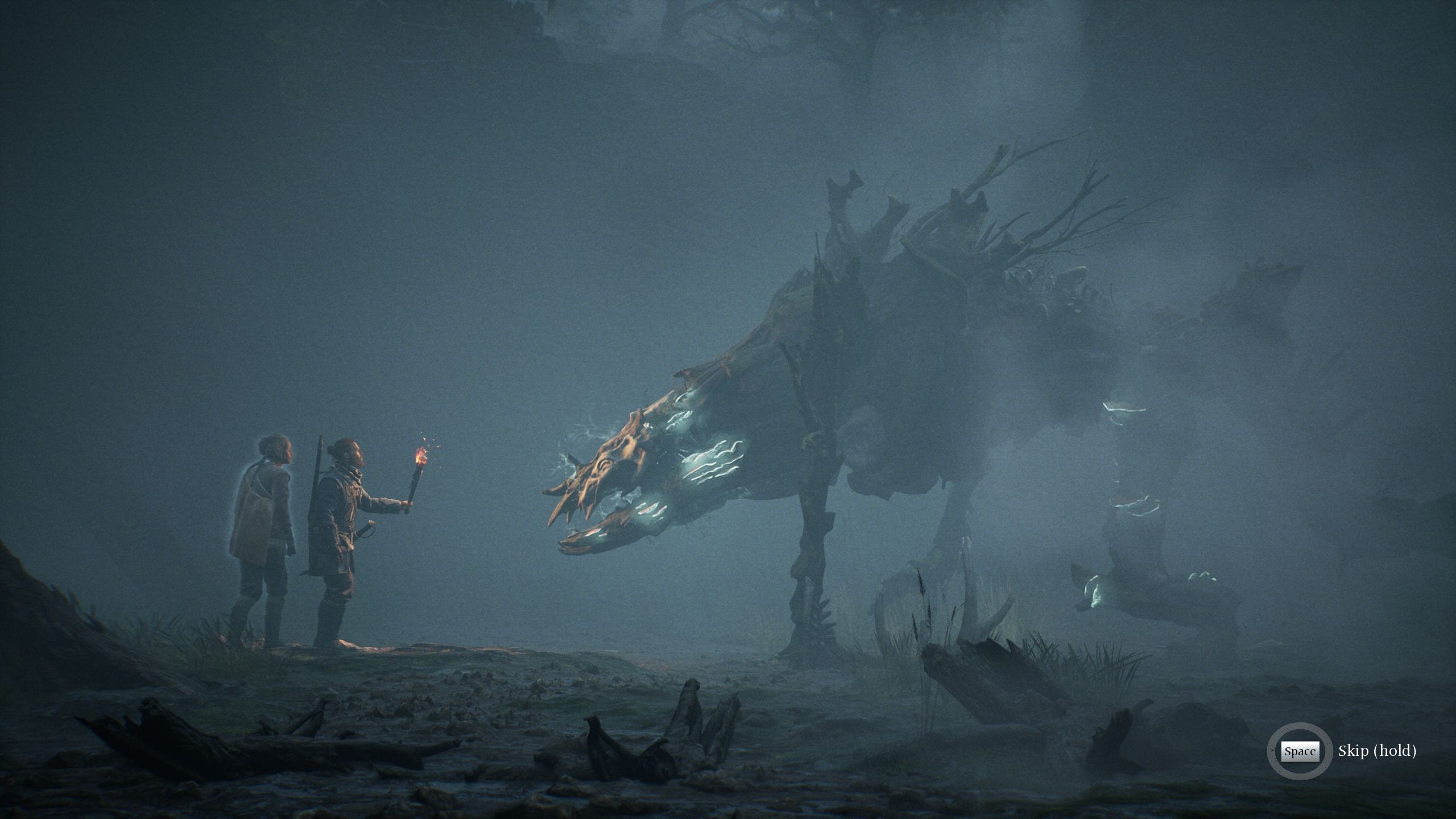 Antea and Red is looking at the Beast - Banishers Ghosts of New Eden