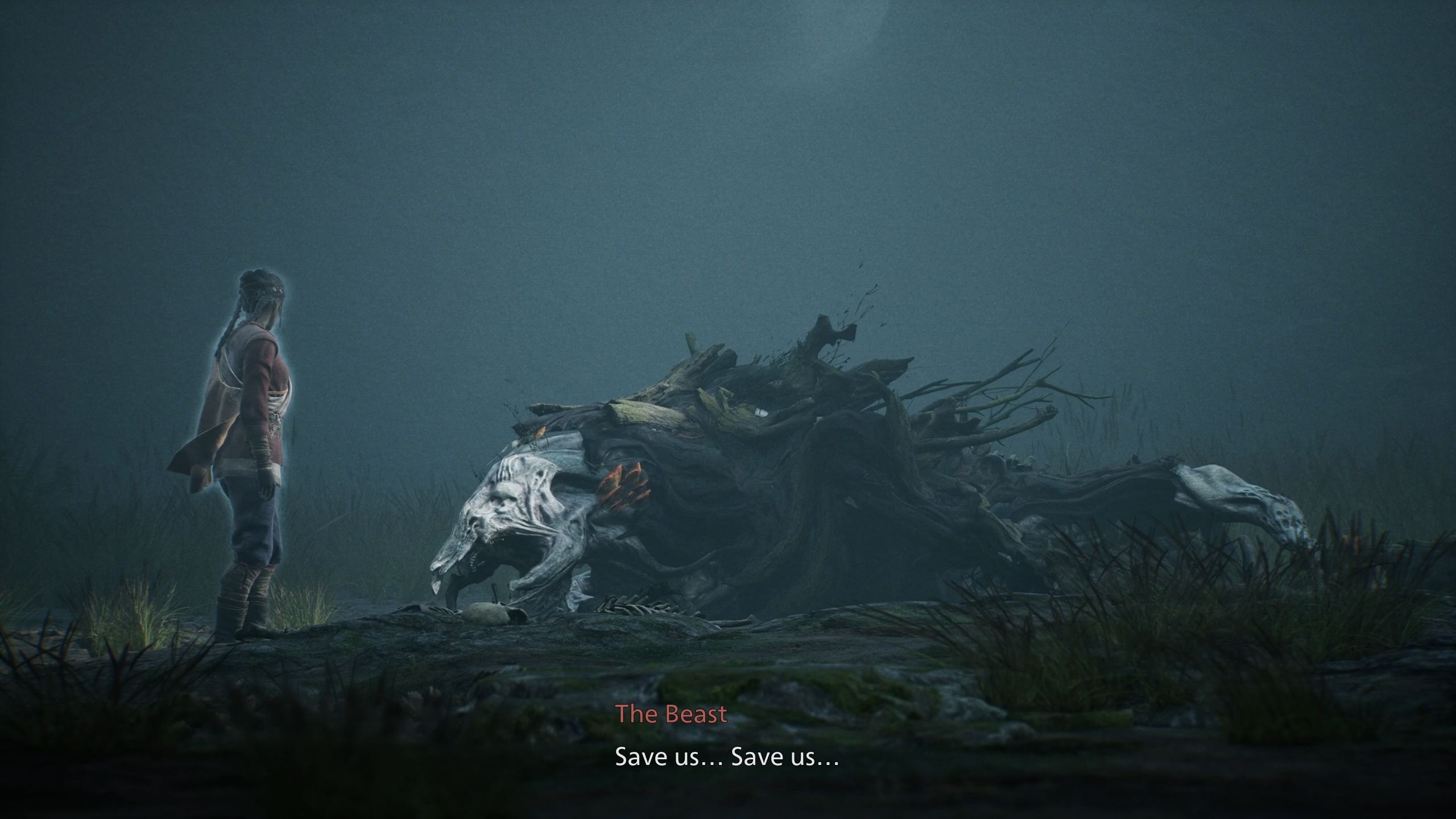 Antea standing next to the Beast and he is defeated - Banishers Ghosts of New Eden