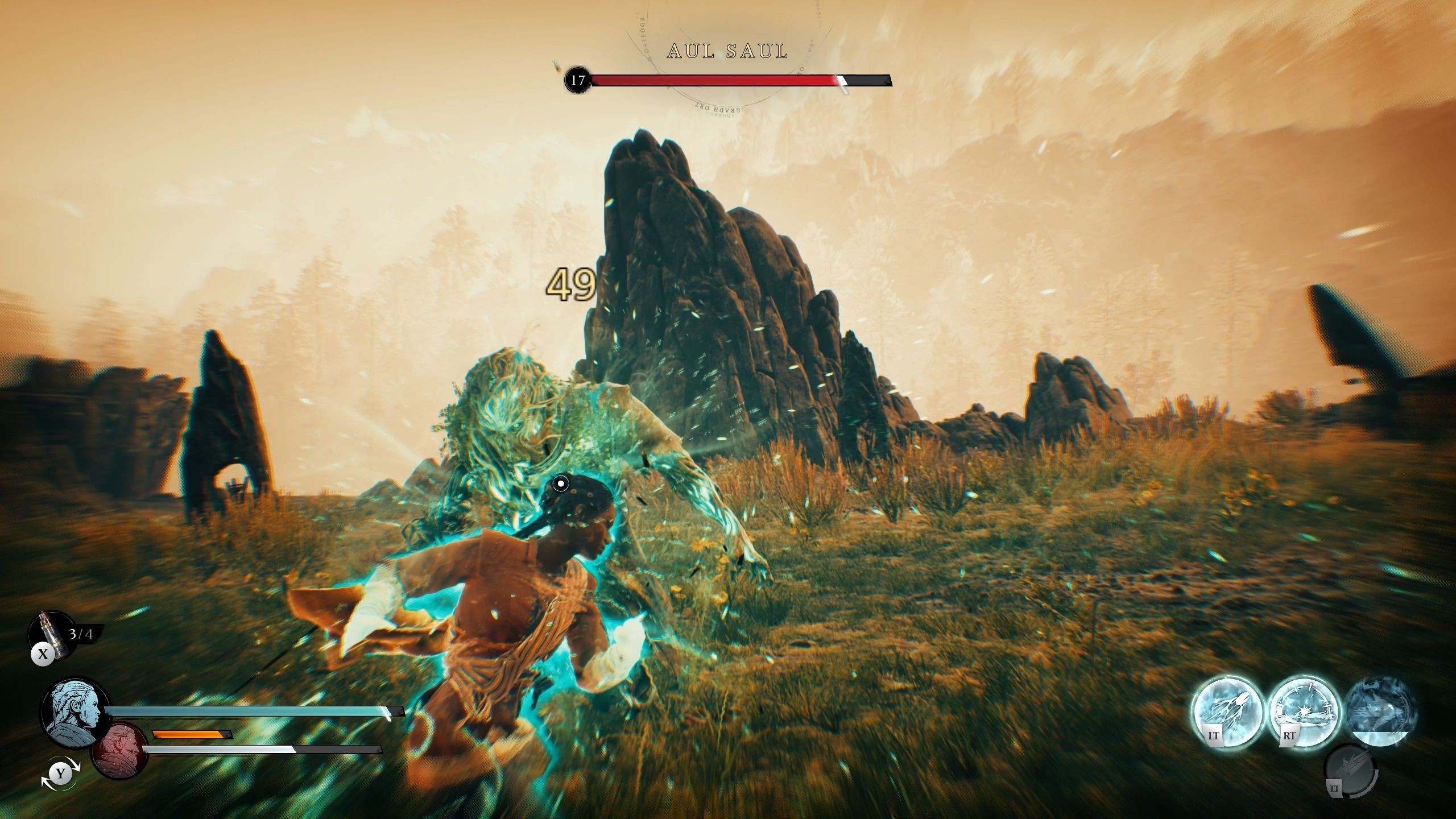 Antea used the Leap Manifestation to attack Aul Saul - Banishers Ghosts of New Eden