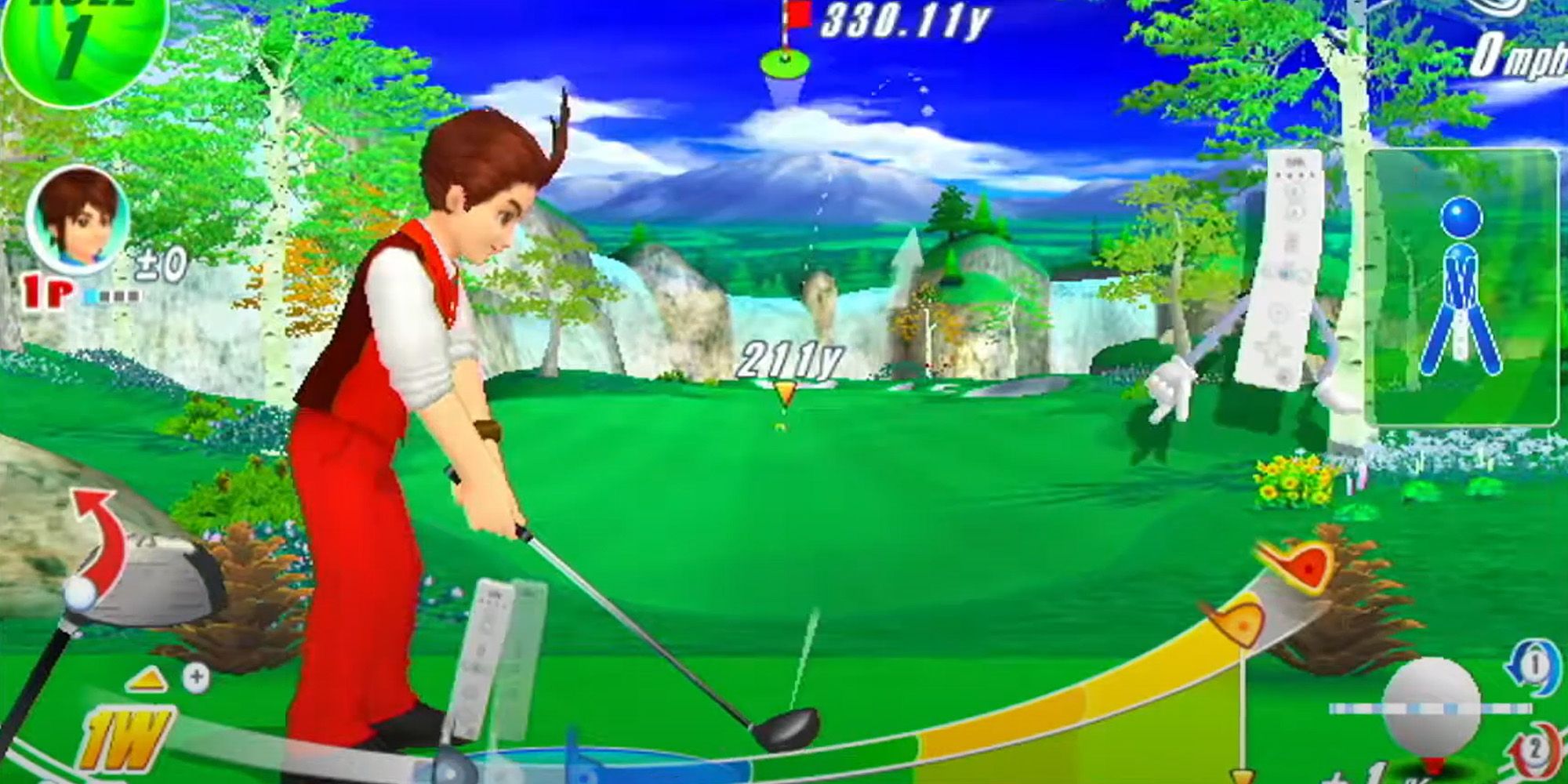 Apollo Justice golfing in We Love Golf
