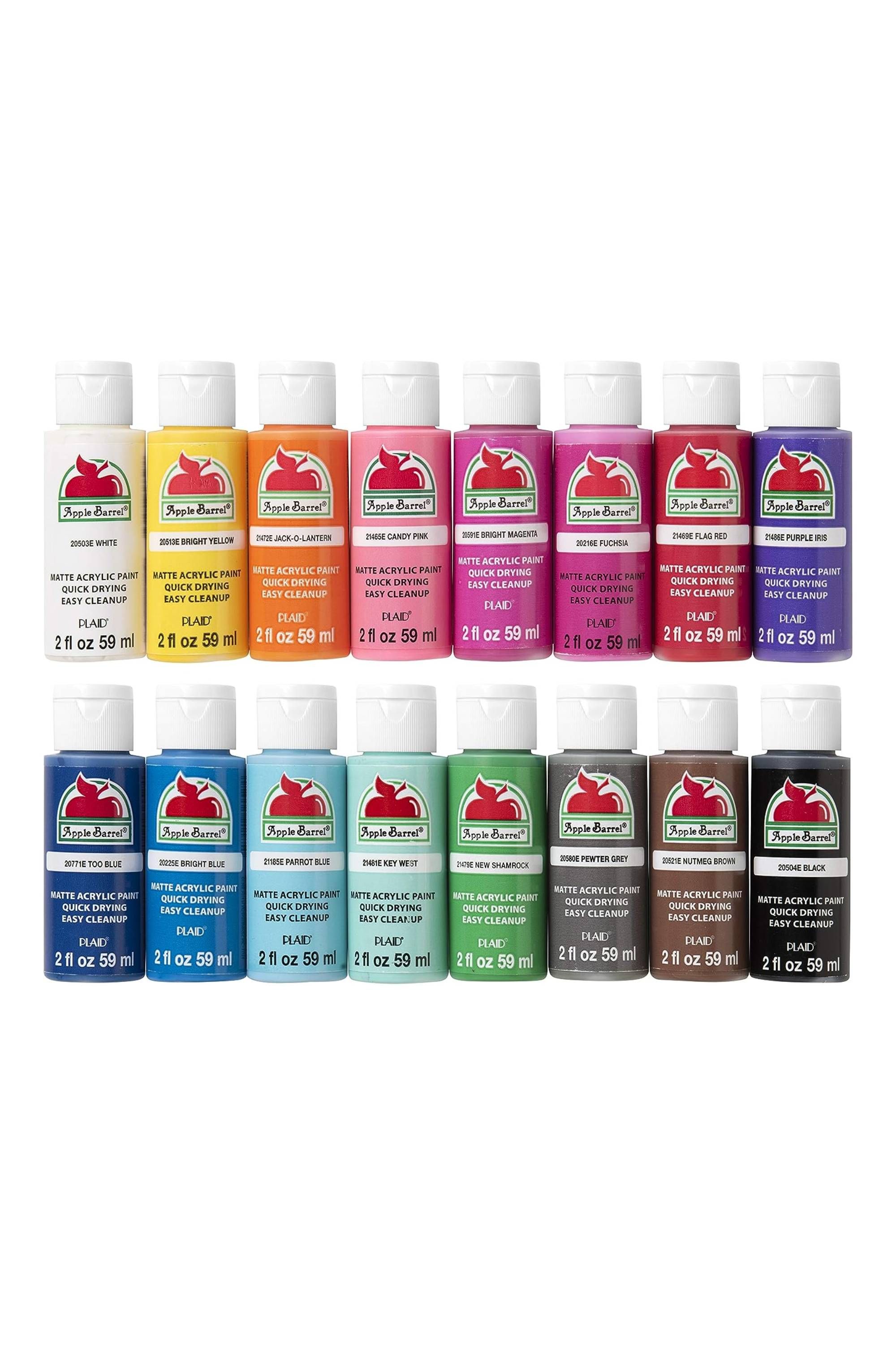 Apple Barrel Matte Acrylic Paint 2 Fl Oz Pack of 16