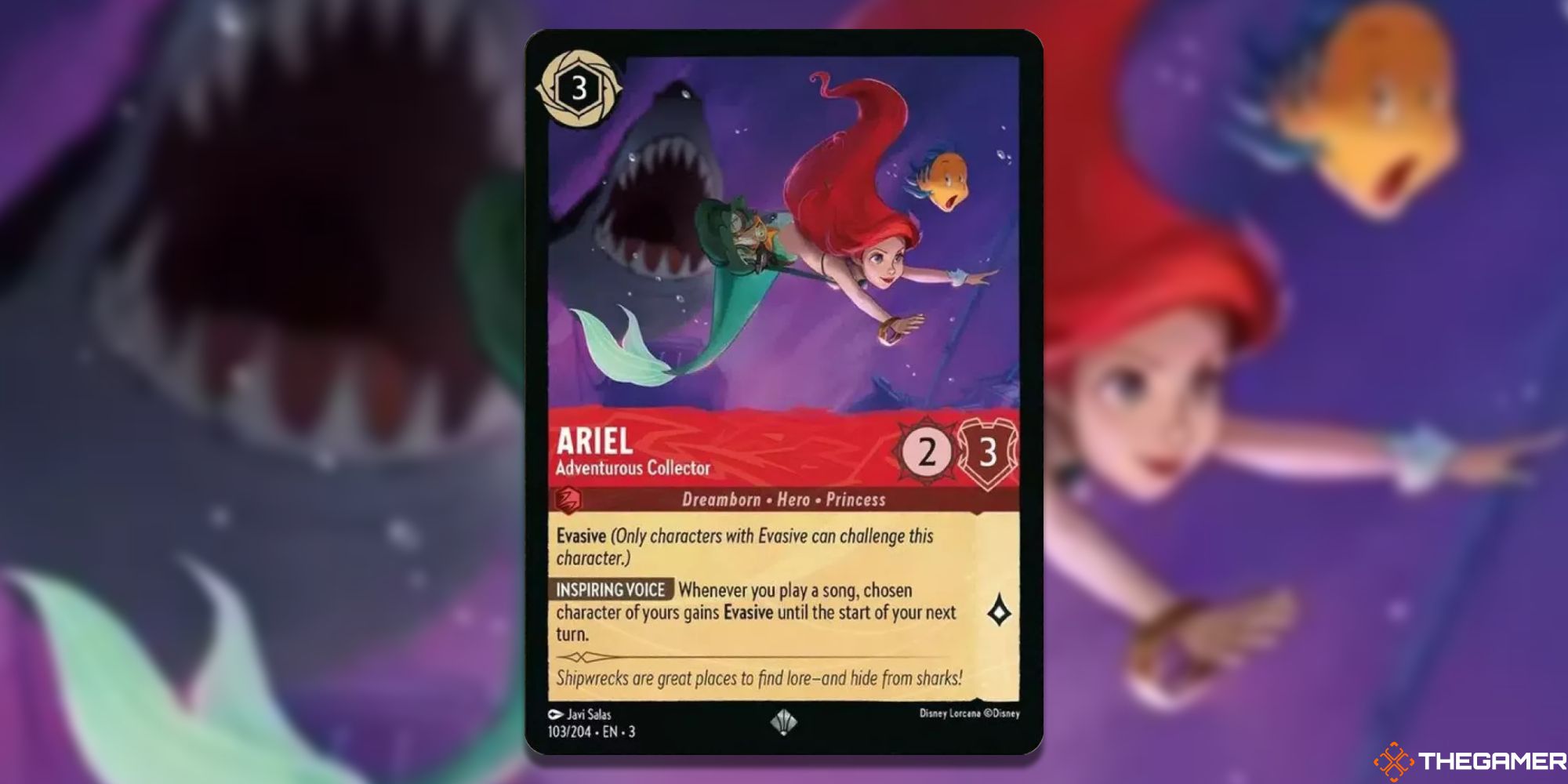 Disney Lorcana: Ariel, Adventurous Collector card