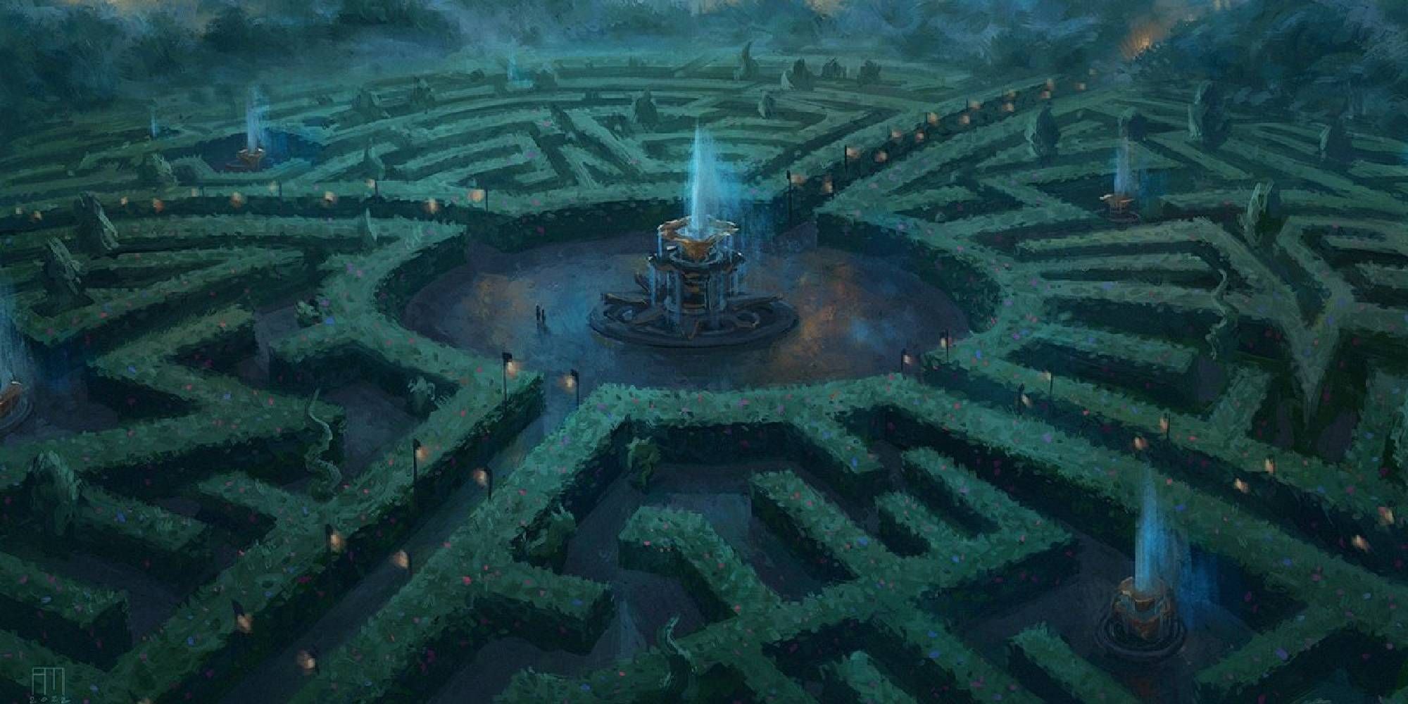 Artwork of Hedge Maze Magic the Gathering Murders at Karlov Manor by Andrew Mar
