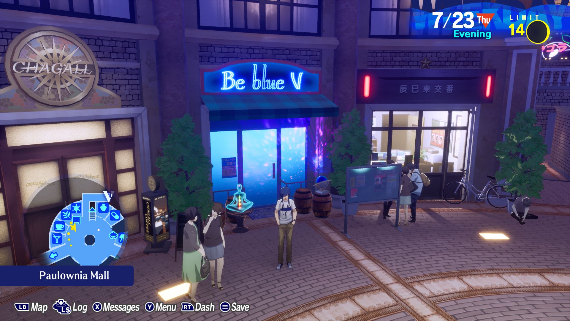 the Be Blue V shop in Paulownia Mall.