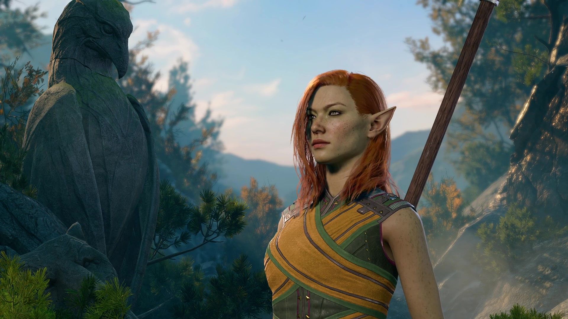 Baldur's Gate 3 a wood elf monk in character creation