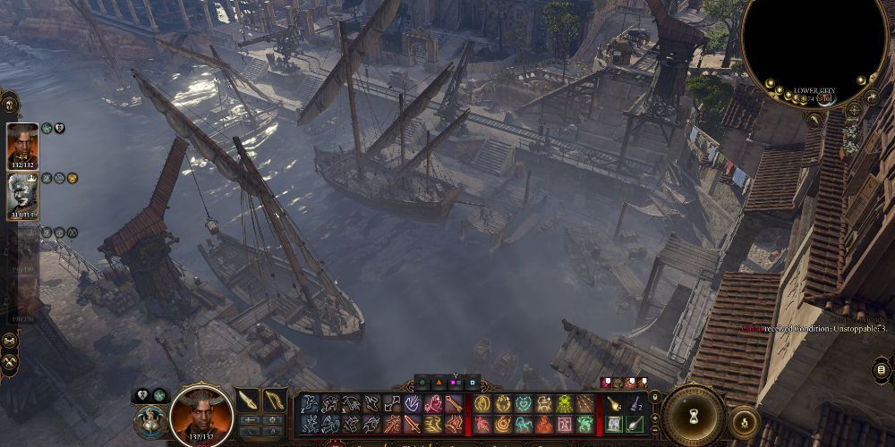 The docks in Baldur's Gate Lower City