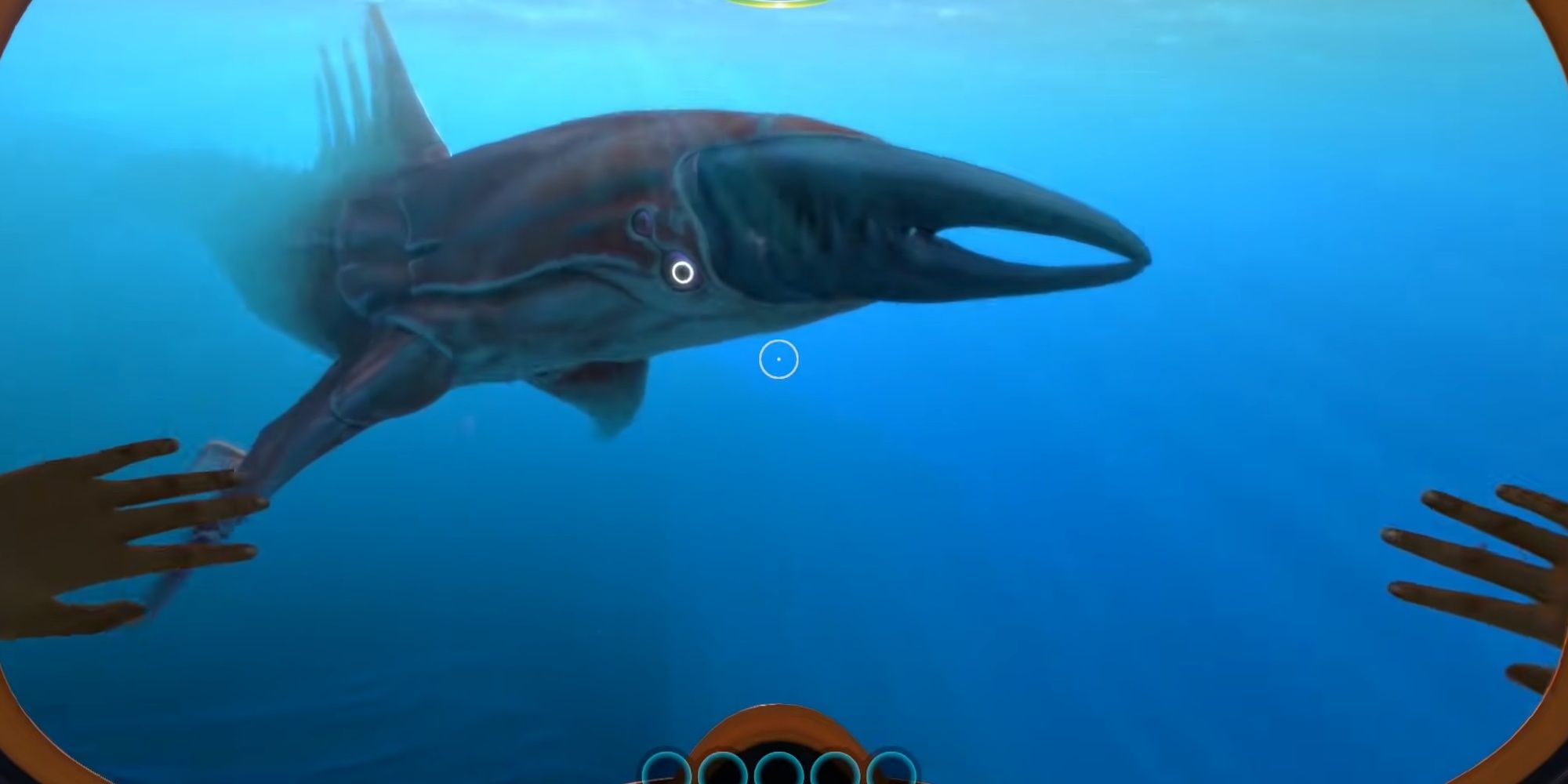 Subnautica: Below Zero - A Large Chelicerate Drifting Past