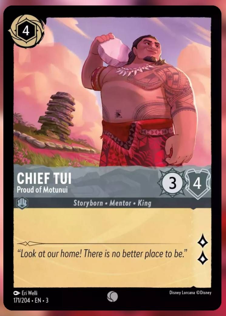 chief tui proud of motunui lorcana