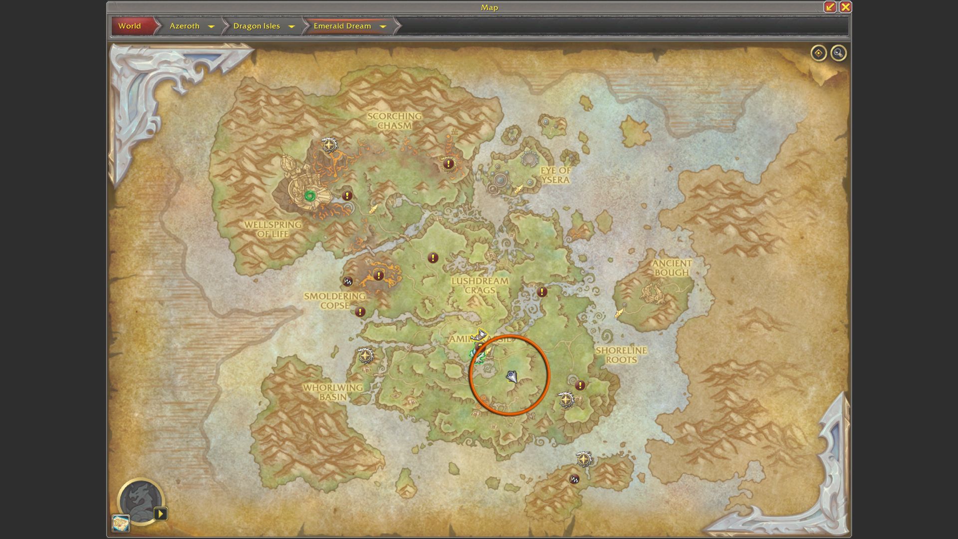 Chiming Foxglove Emerald Bounty location map