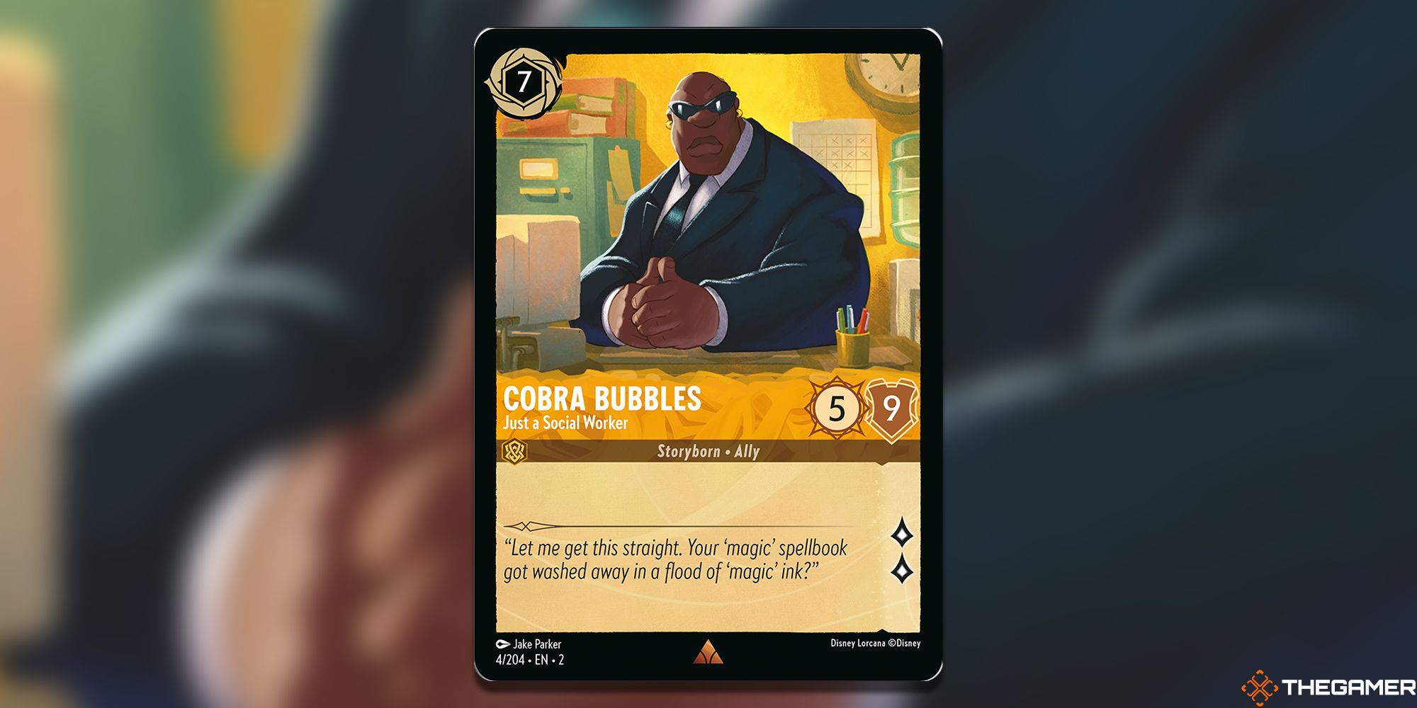 Cobra Bubbles Just A Social Worker Lorcana Card