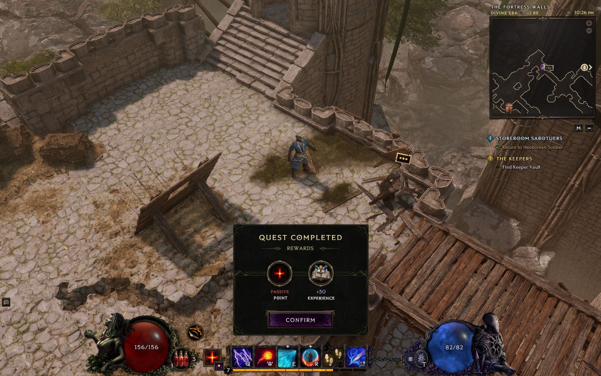 Completing a side quest called Storeroom Sabotuers in Last Epoch.