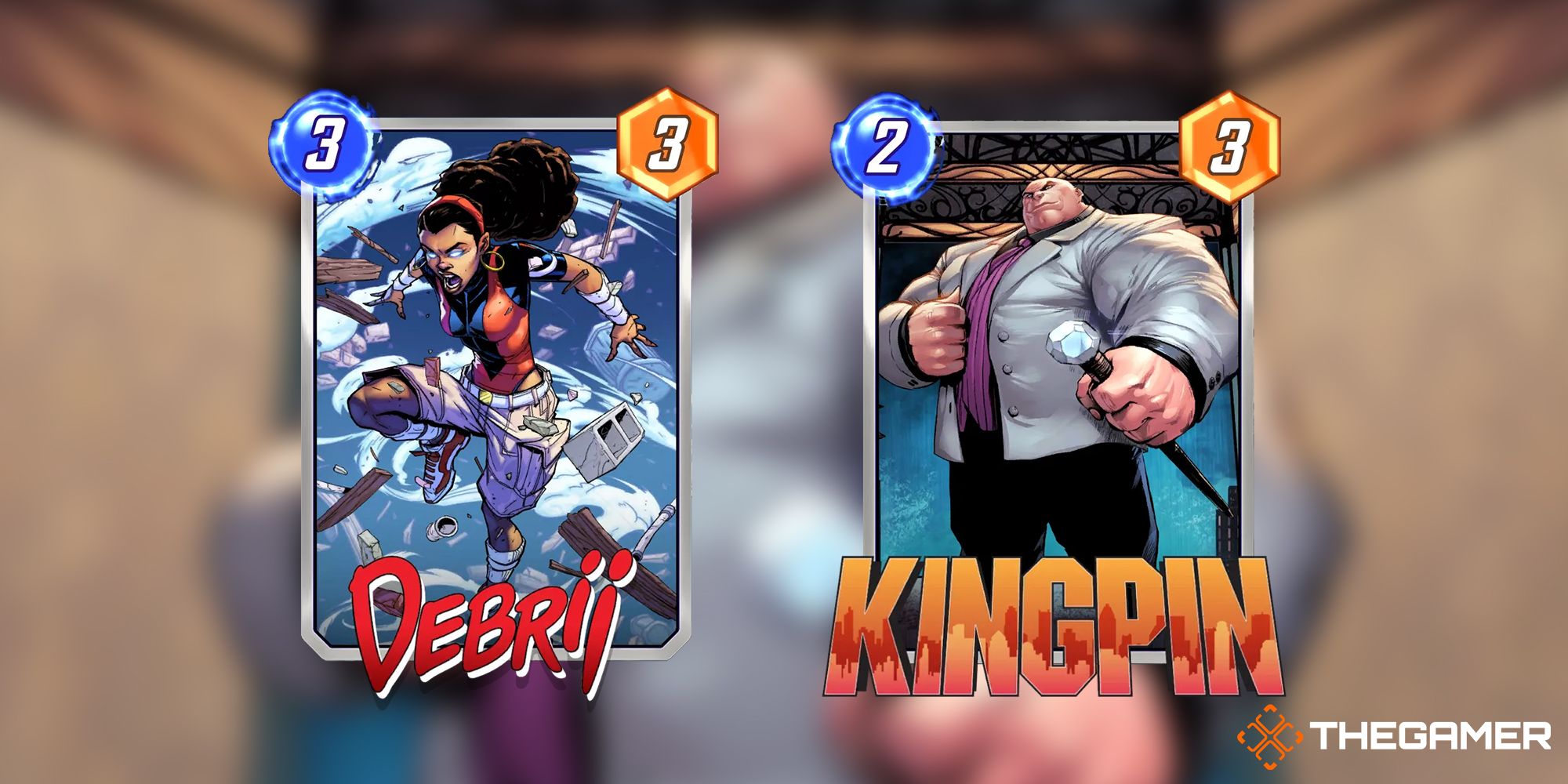 Debrii and Kingpin In Marvel Snap