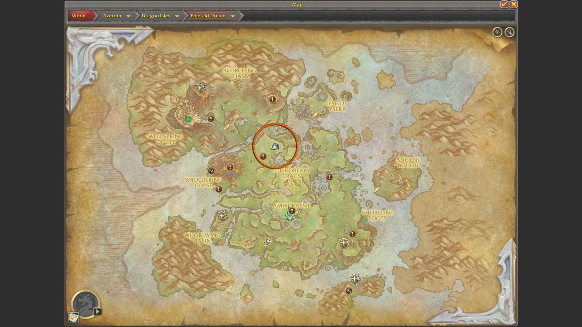 Dreamer's Daisy Emerald Bounty location map