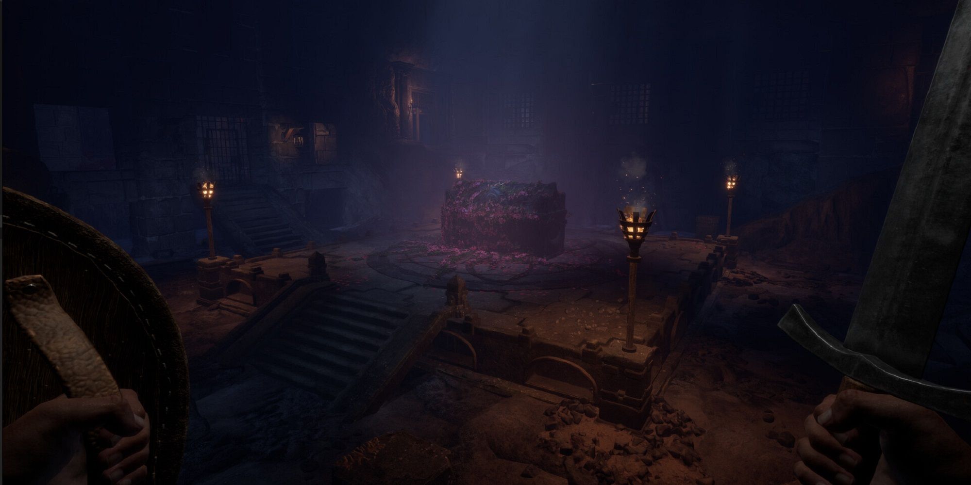 dungeonborne first person view of a dungeon