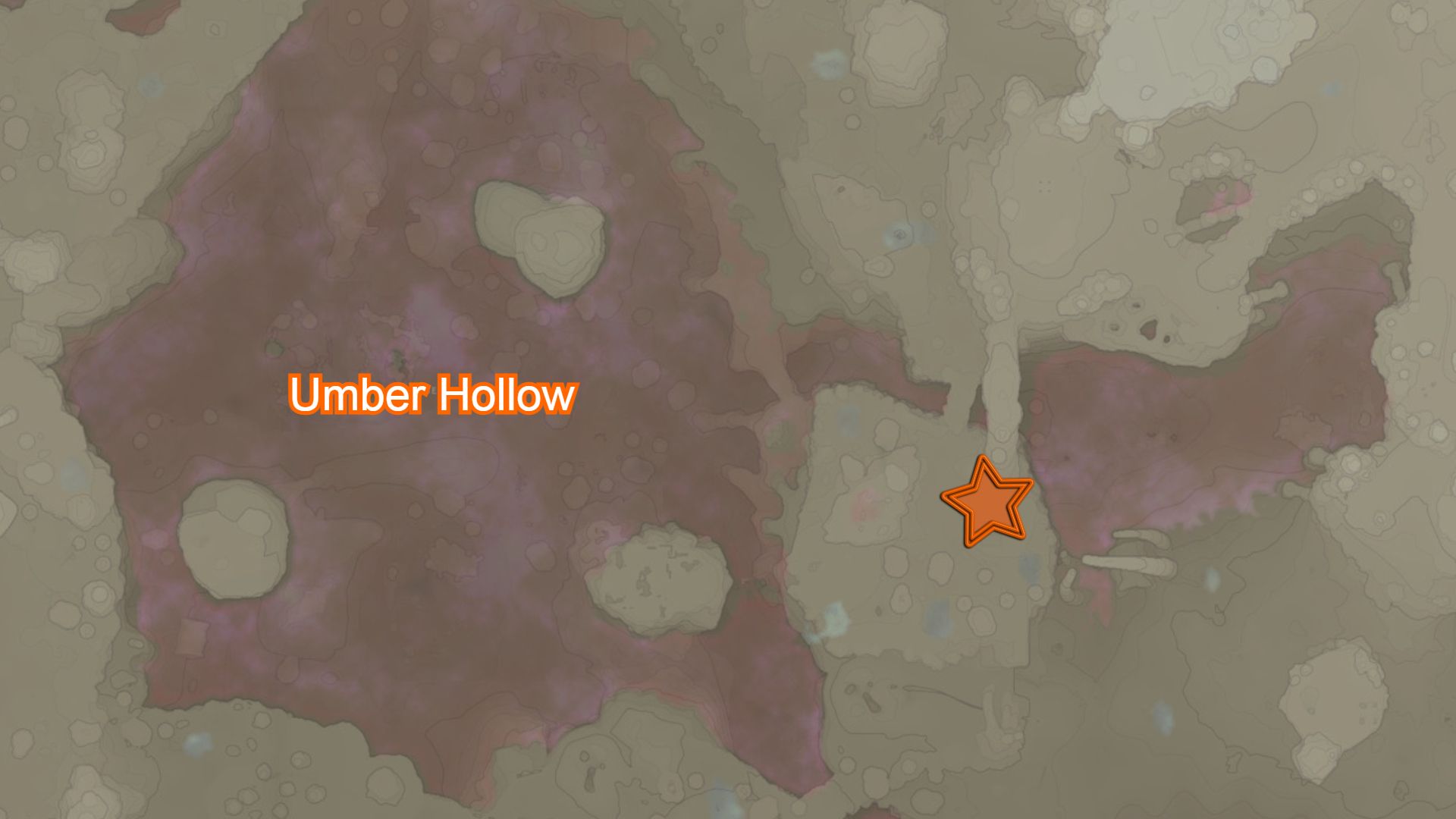 enshrouded map of umber hollow with farm plot marked