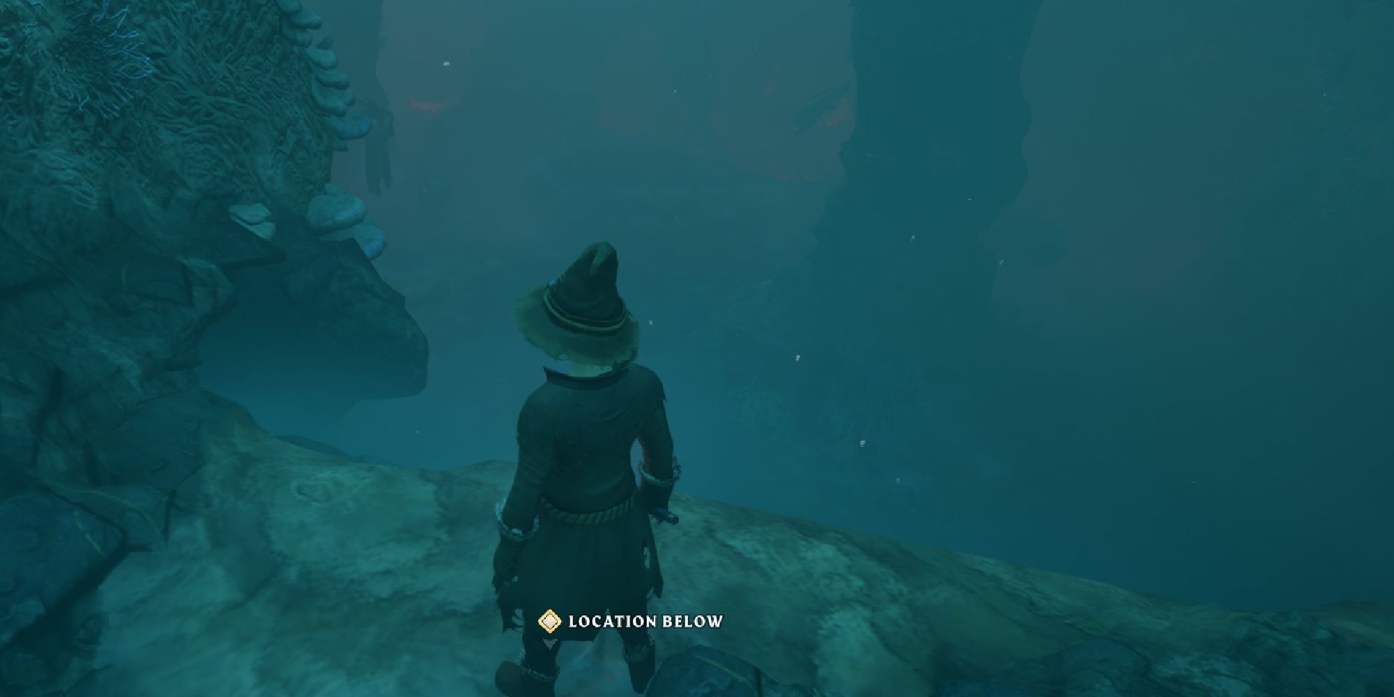 enshrouded player on ledge
