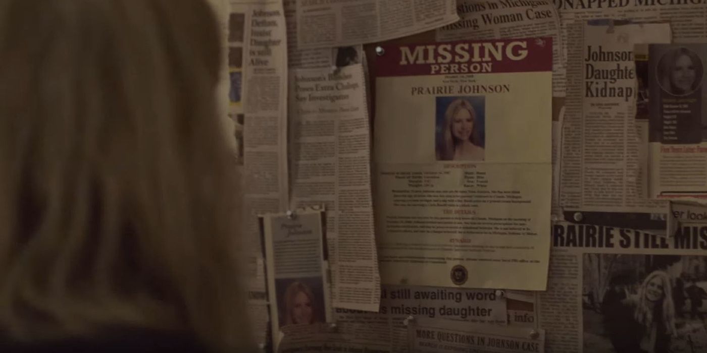 Prairie Johnson Starring at Own Missing Person Poster