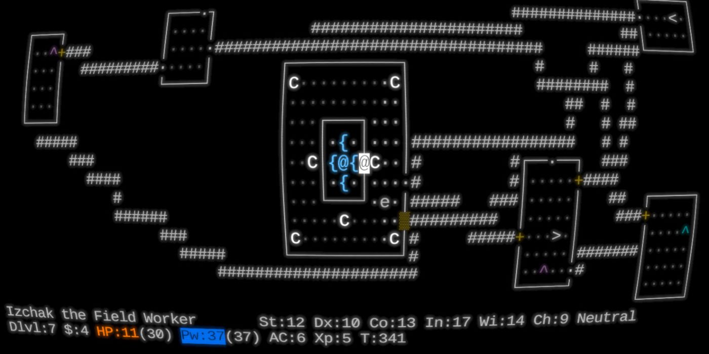 Image of Gameplay from Nethack
