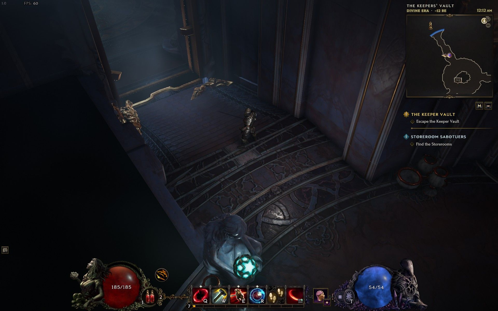 Running through the Keepers' Vault with Keeper Balthas in the party in Last Epoch.