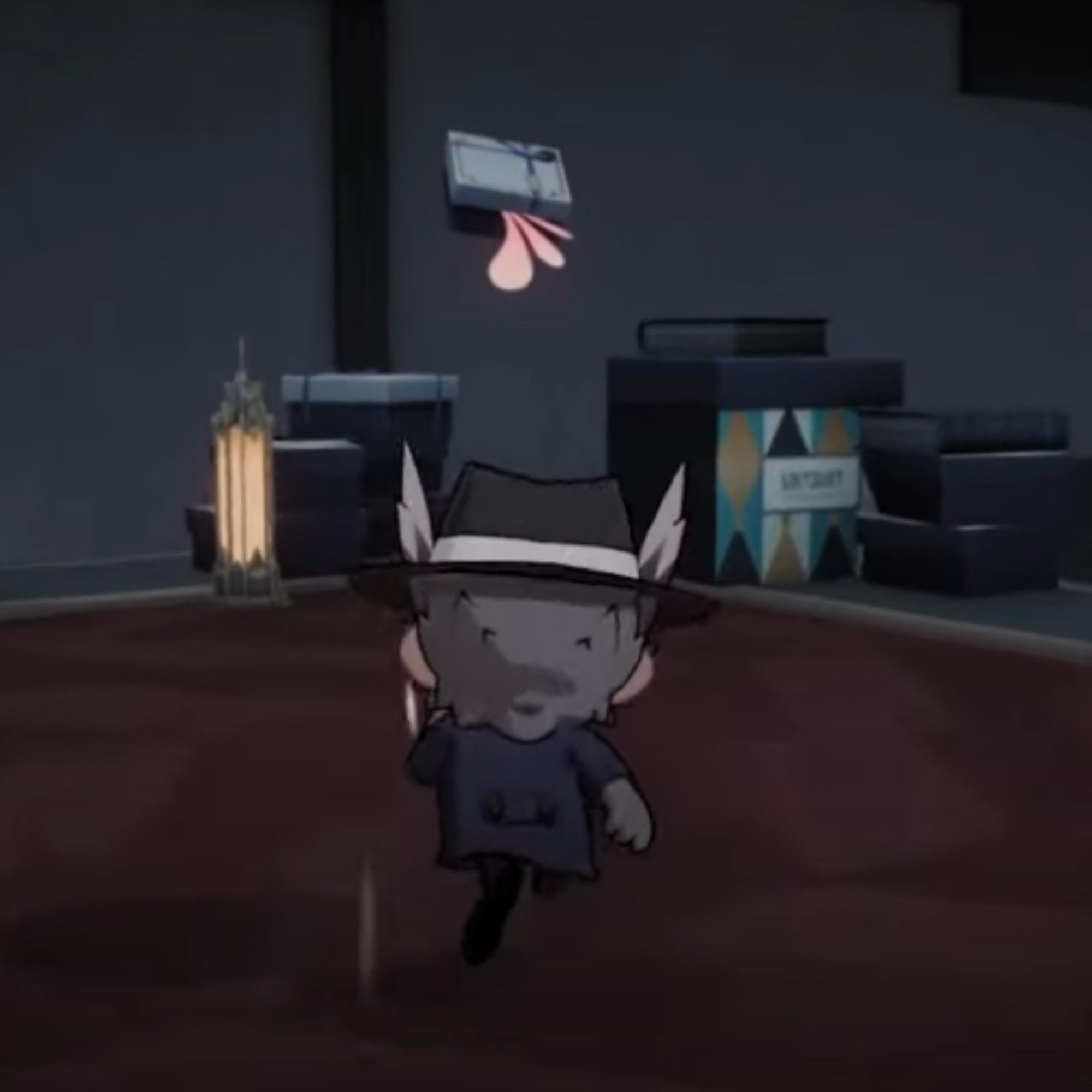 Hanu walks towards a floating box in Honkai Star Rail.