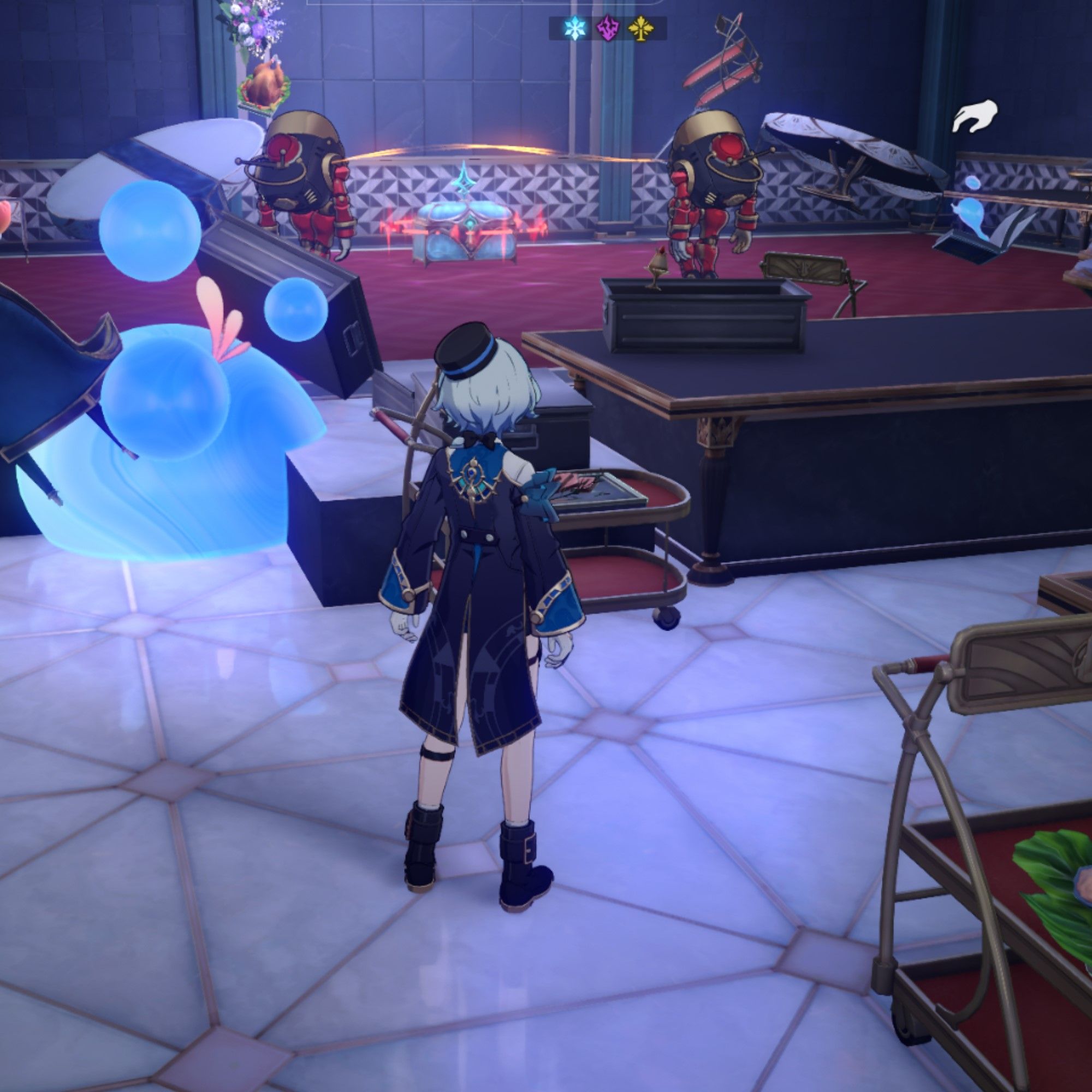 Misha stands near some enemies in Honkai Star Rail.