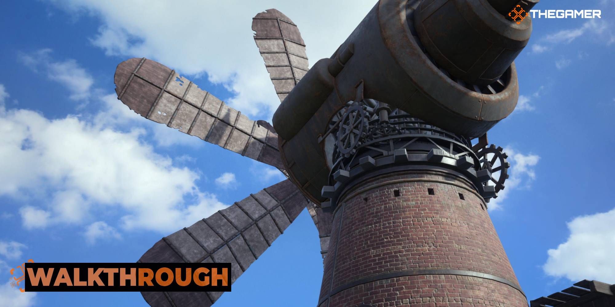 Feature image of the Grasslands windmill in its repaired state in Final Fantasy 7 Rebirth