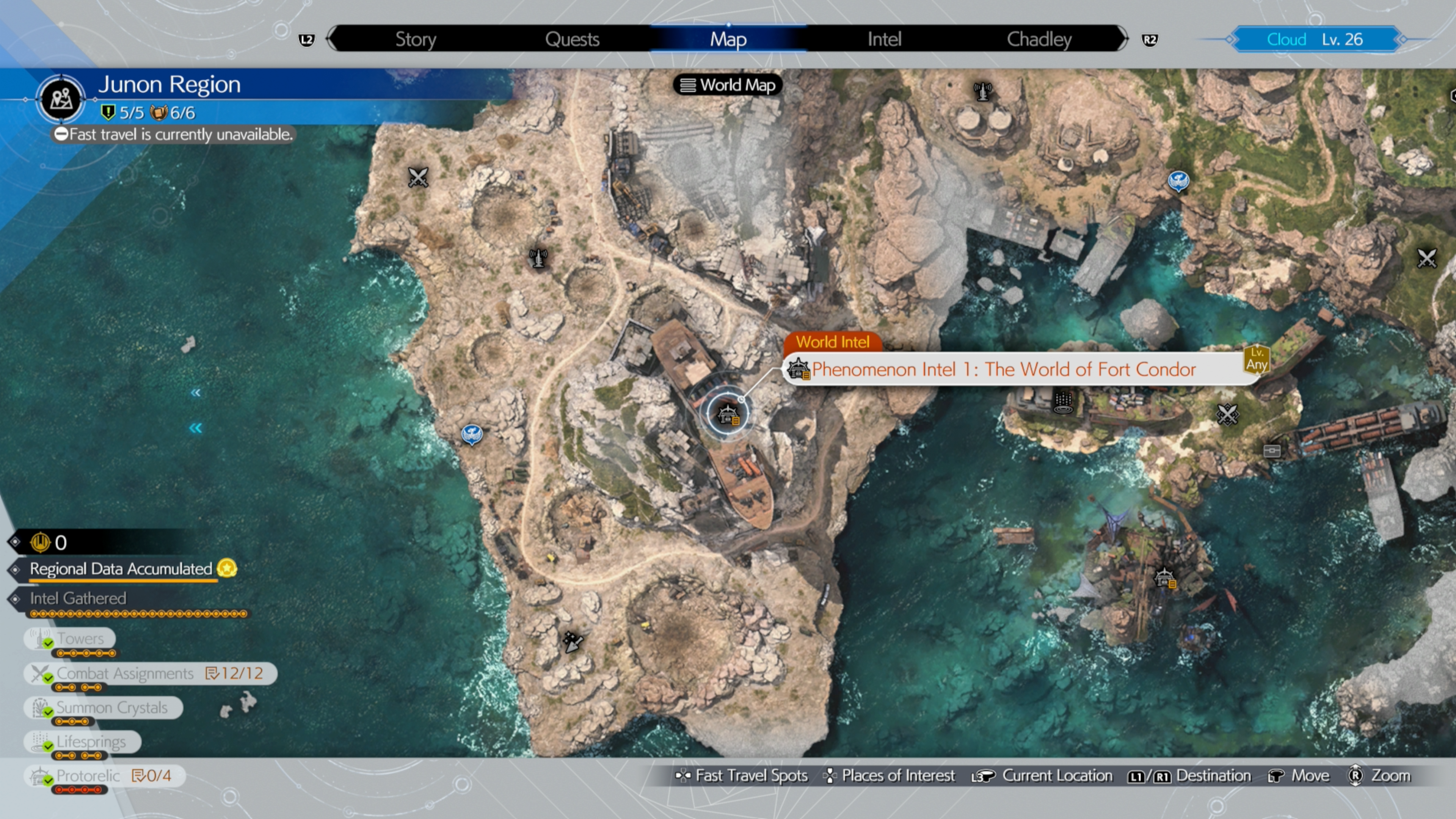 The location of the first Phenomenon Intel on your map in the Junon Region in Final Fantasy 7 Rebirth