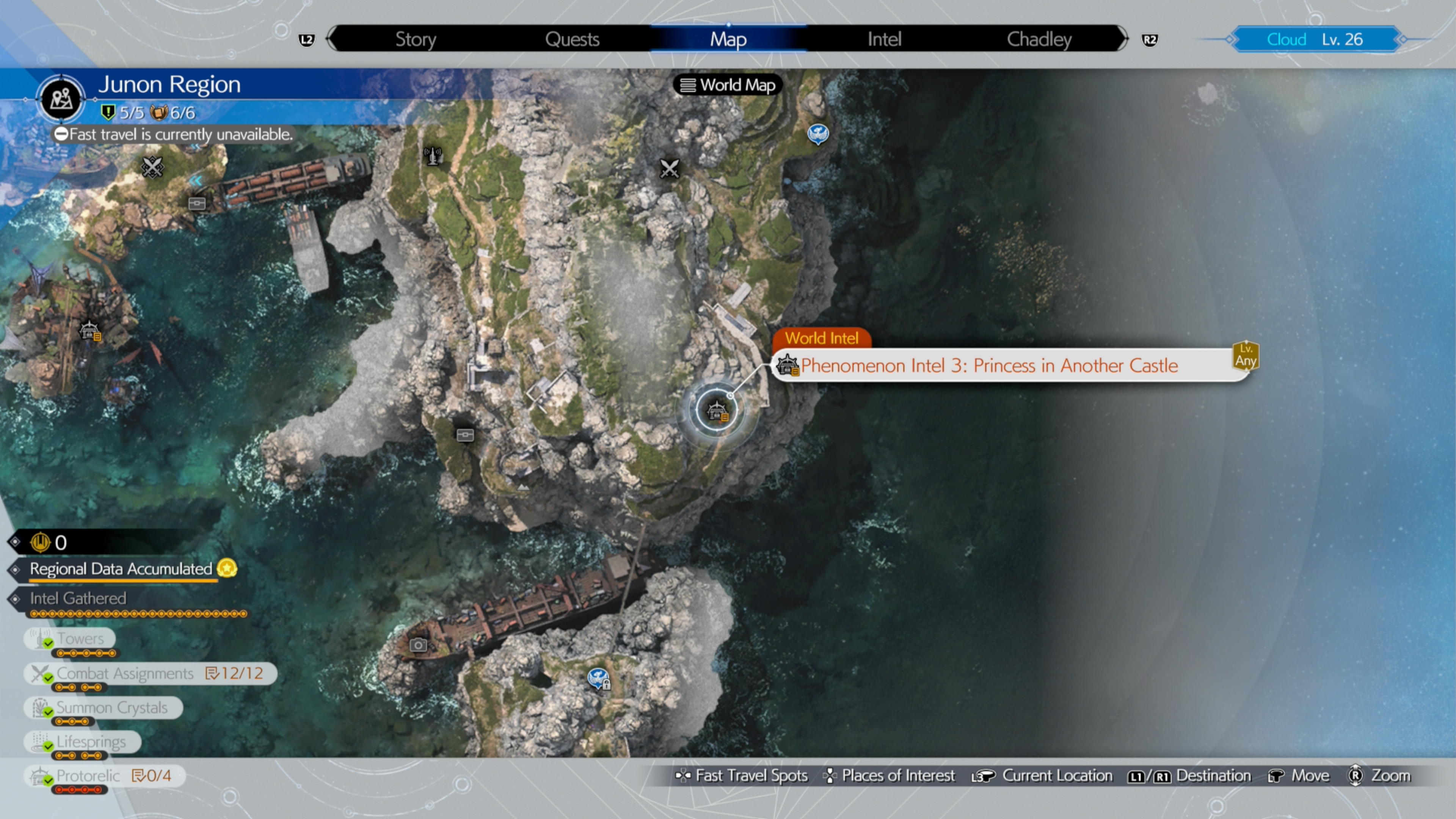 The location of the third Phenomenon Intel on your map in the Junon Region in Final Fantasy 7 Rebirth